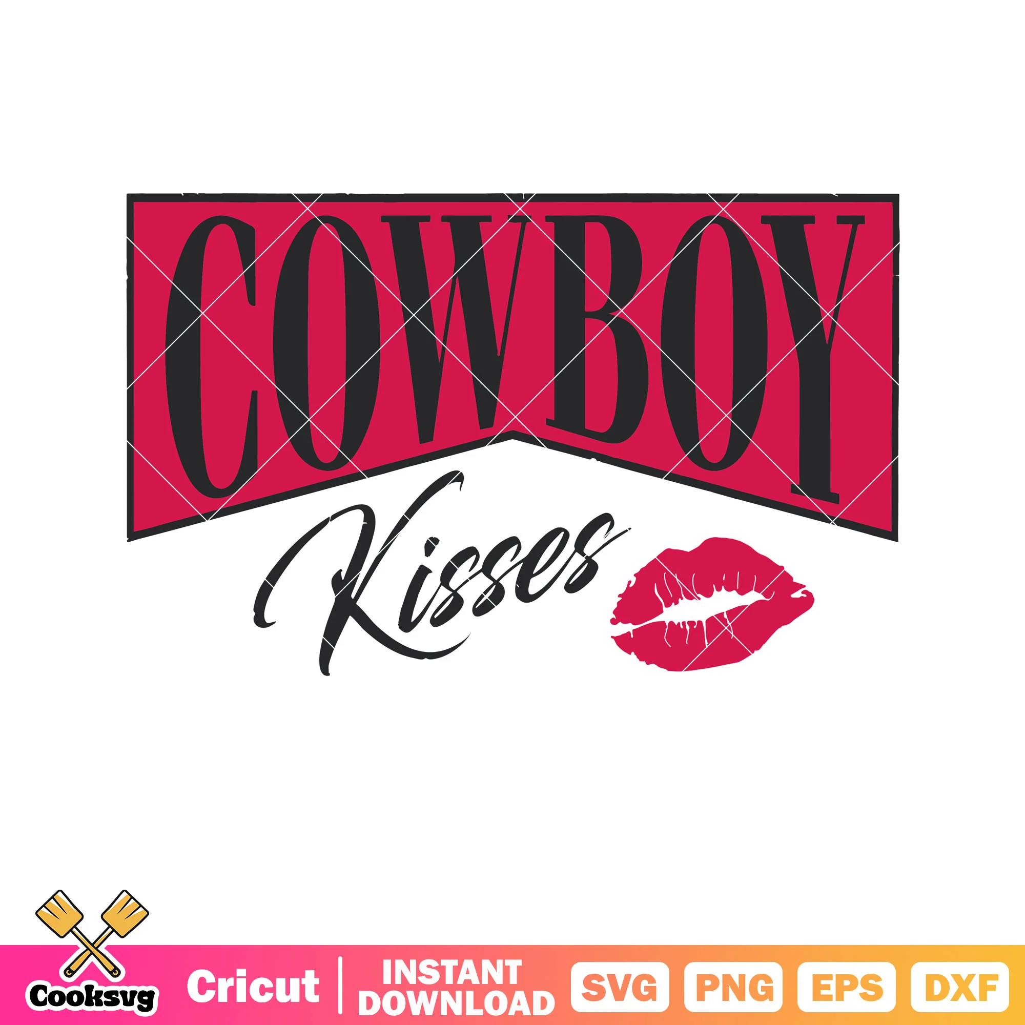 Cowboy kisses valentine love svg, cowboy valentine svg, valentine kisses svg