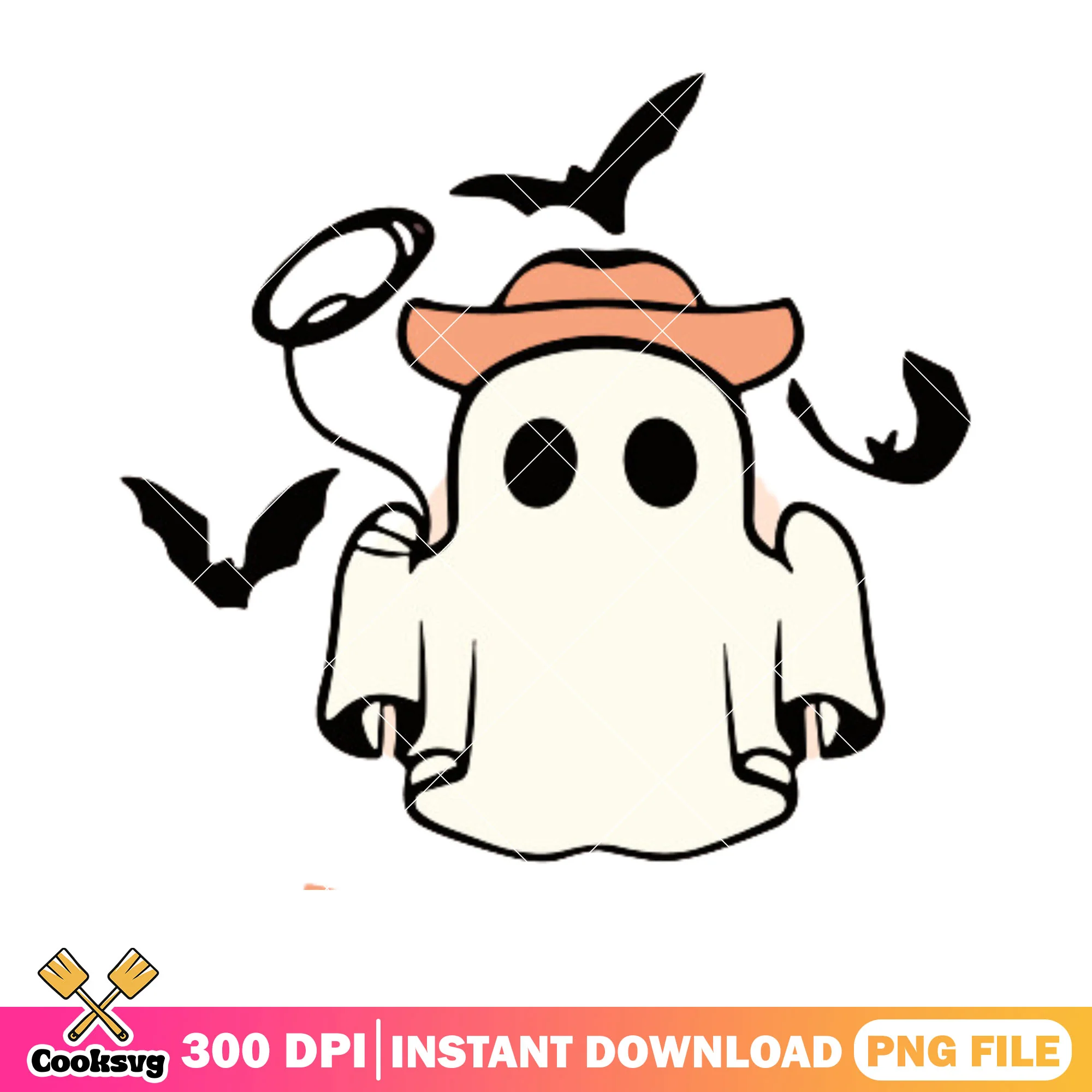 Cowboy the ghost png, scary bats png, halloween scary png