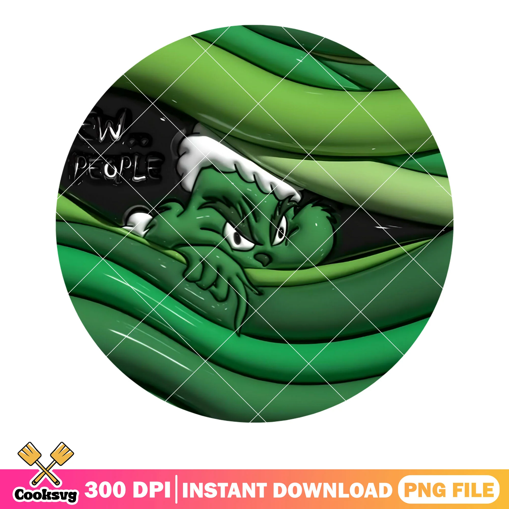 Creepy monster in christmas night png, grinch png, christmas gifts png