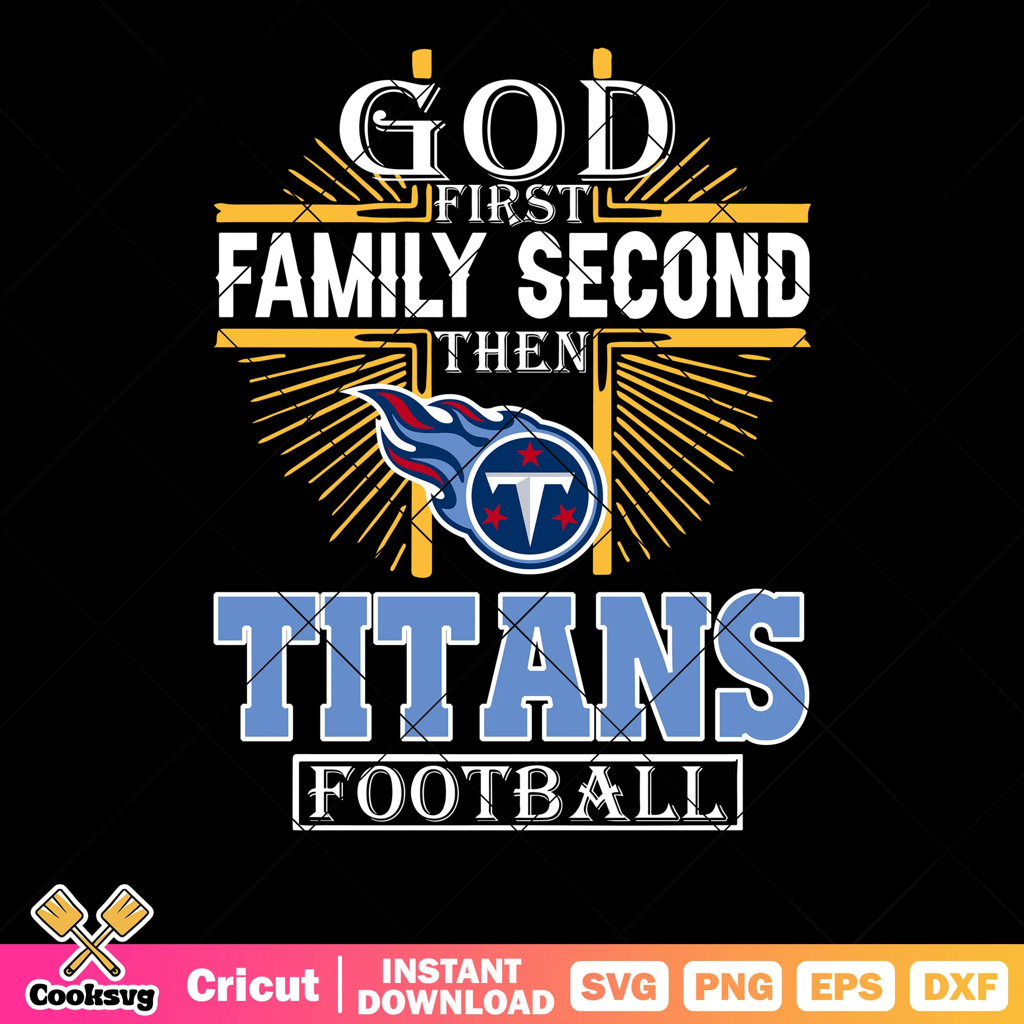 Cross titans football team svg, tennessee titans svg, nfl teams svg