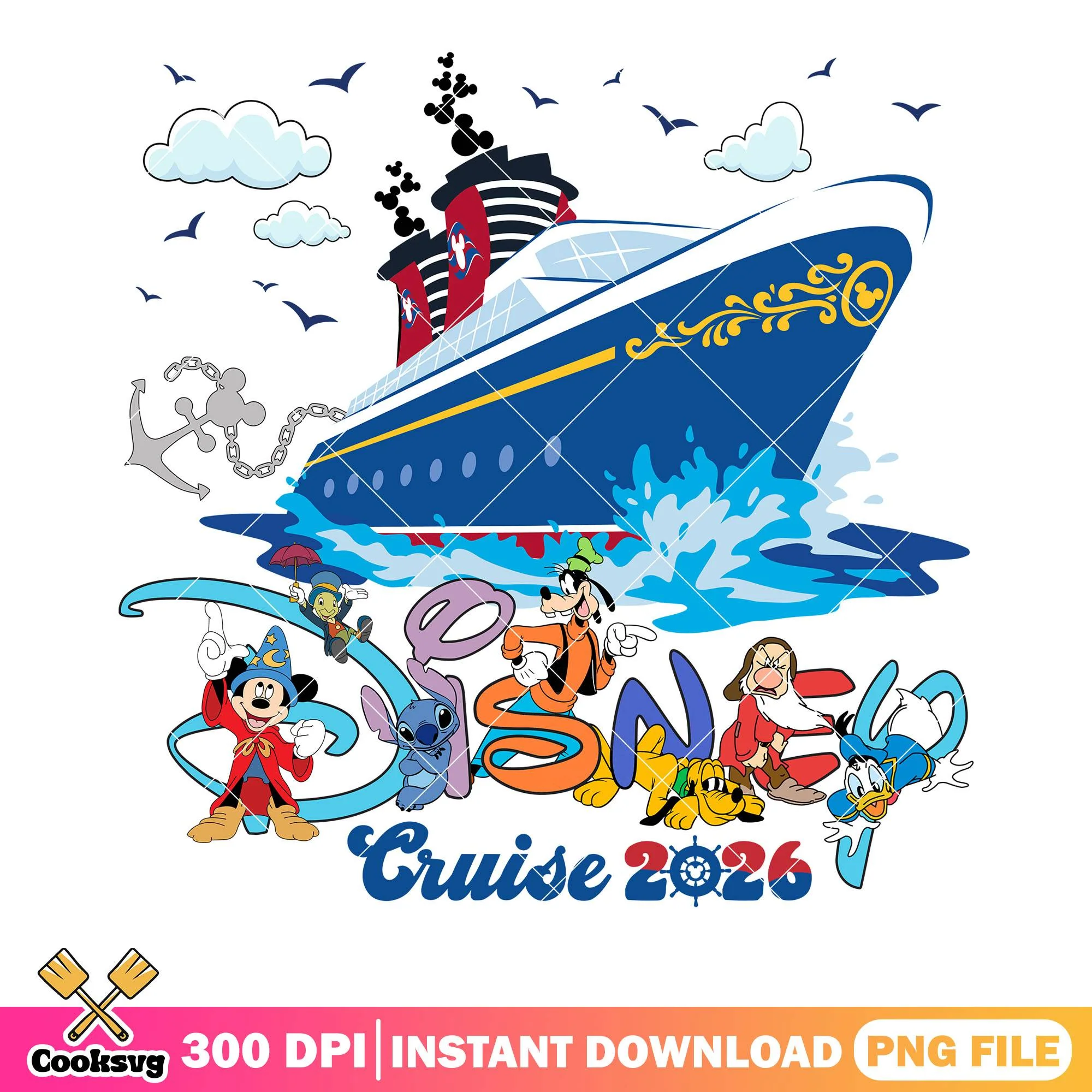 Cruise disney character png, disneyland vacation png, disney vibes png