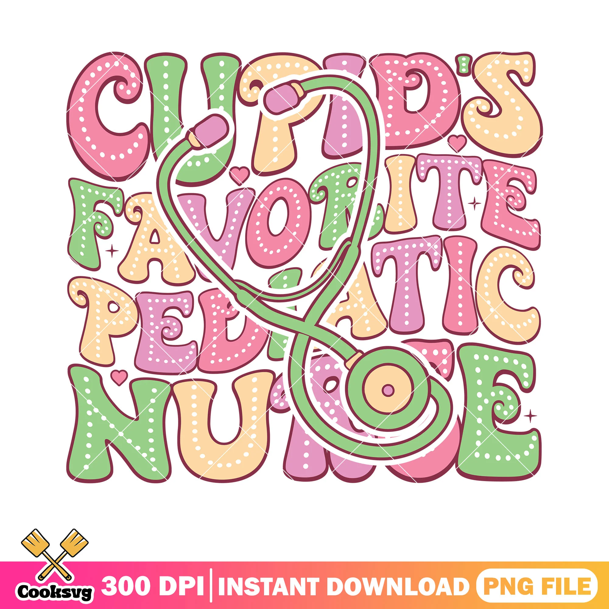 Cupid favorite pediatic nurse png, happy valentine day png, cupid vibes png