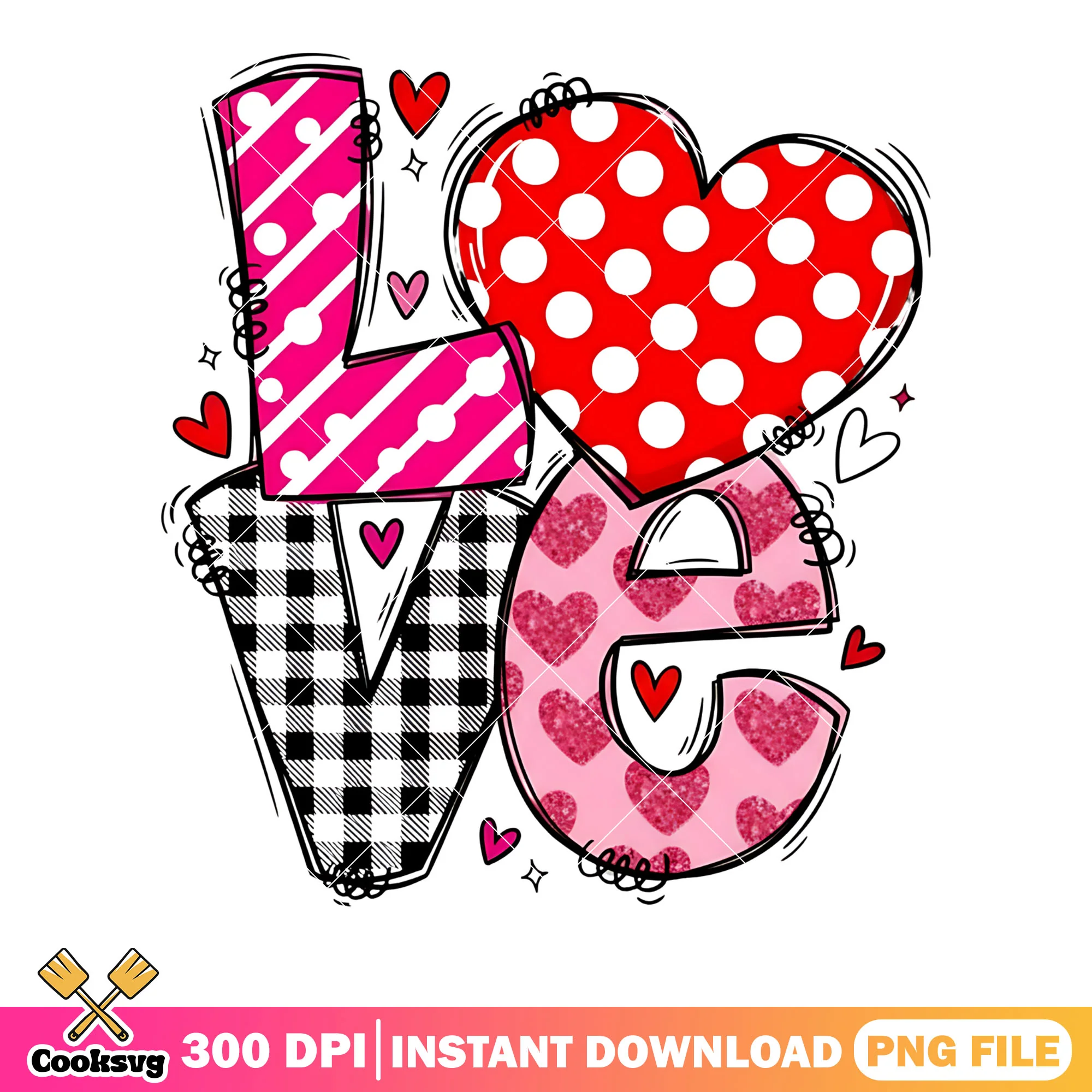 Custom love valentine png, valentines style png, valentine poster png