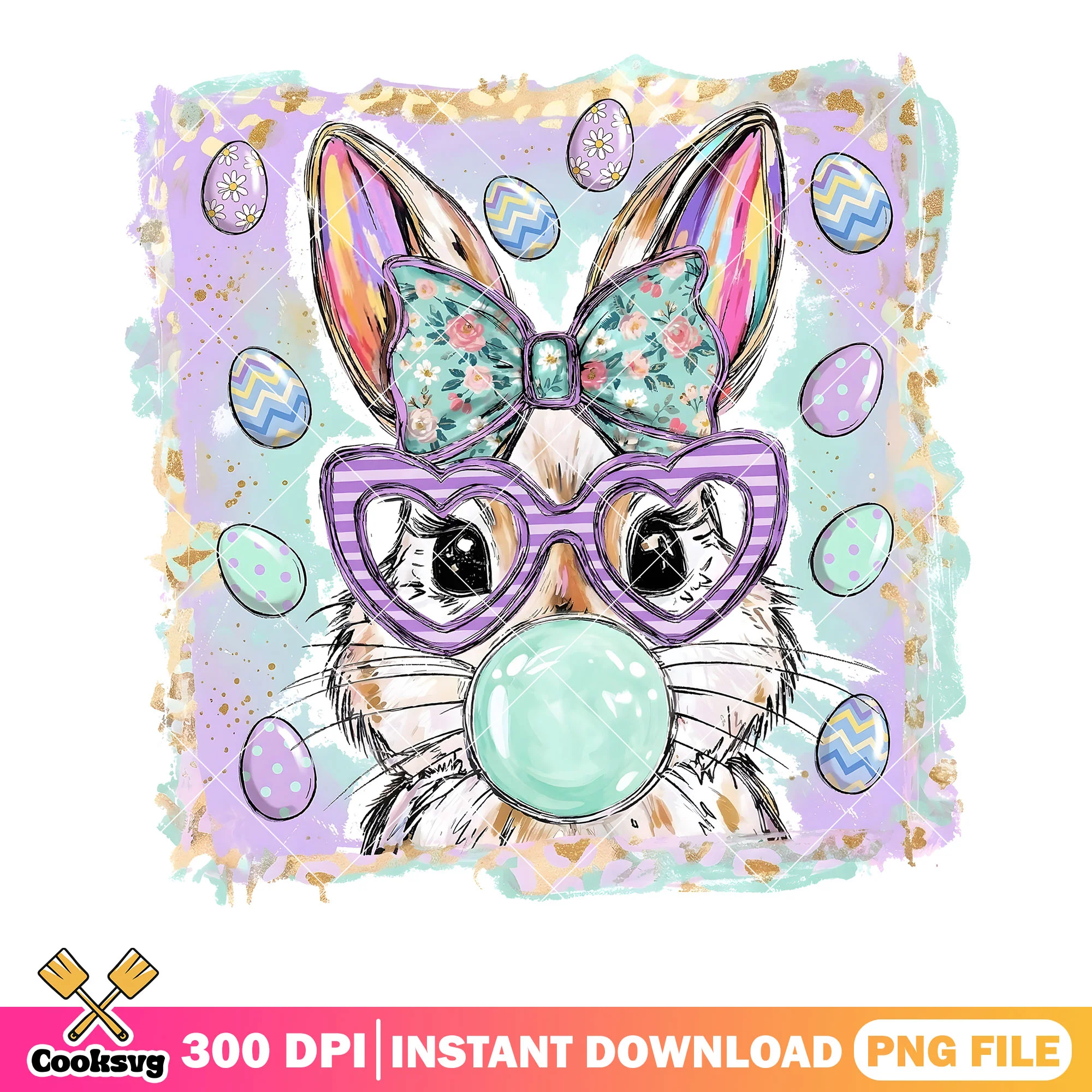 Cute bunny for a day png, easter day png, bunny love png