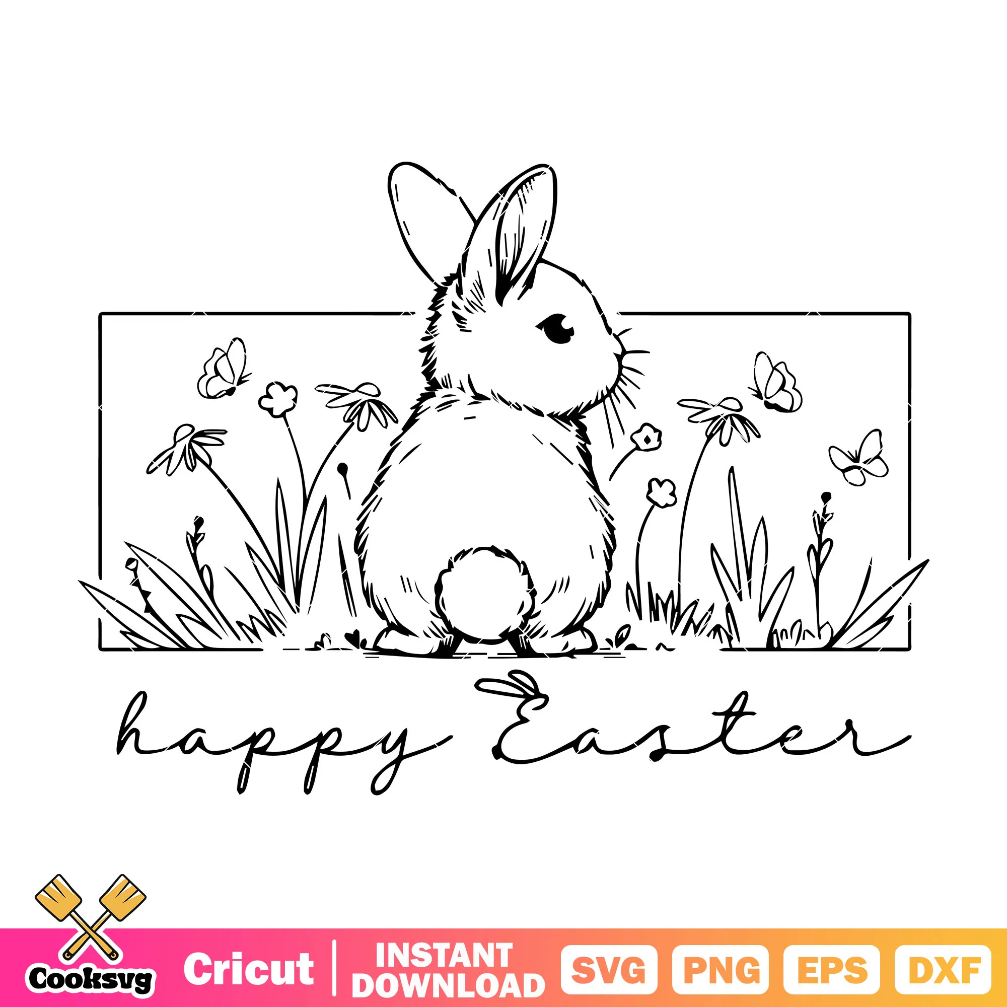 Cute cat happy easter svg design, happy easter svg, bunny easter svg