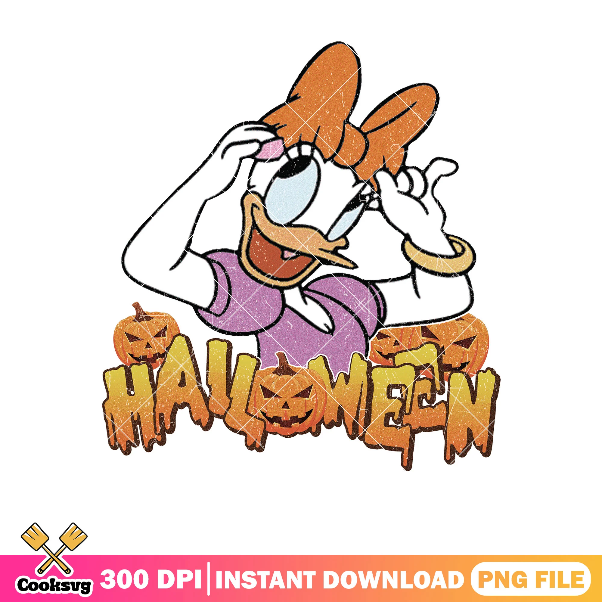 Daisy disney halloween png, cute daisy png, halloween spirit png