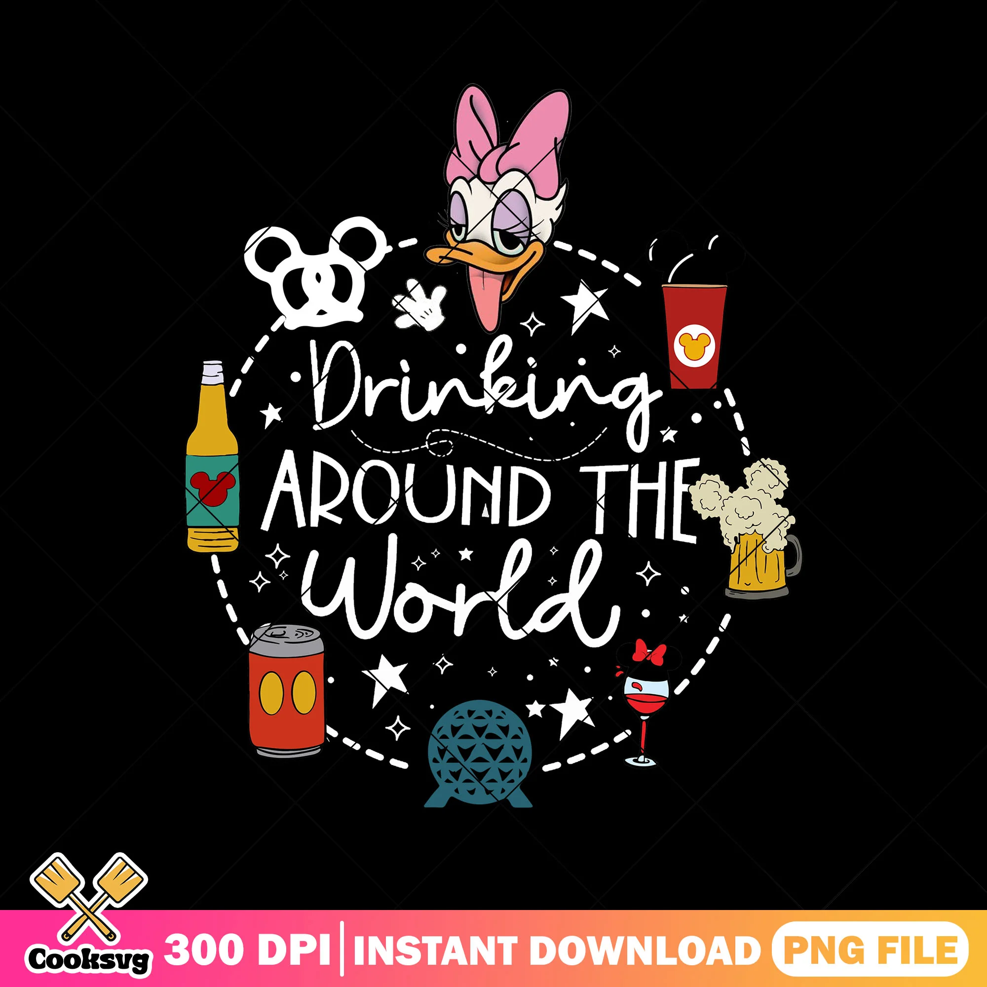 Daisy drink world png, daisy duck png, disney cruises png