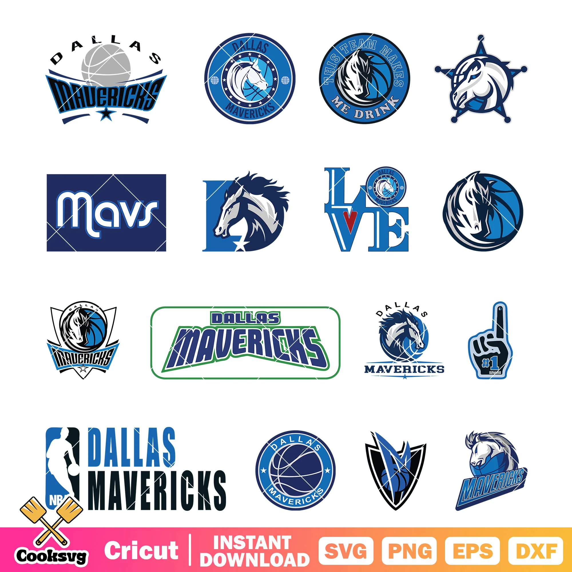 Dallas Mavericks nba design bundle svg, nba logos svg