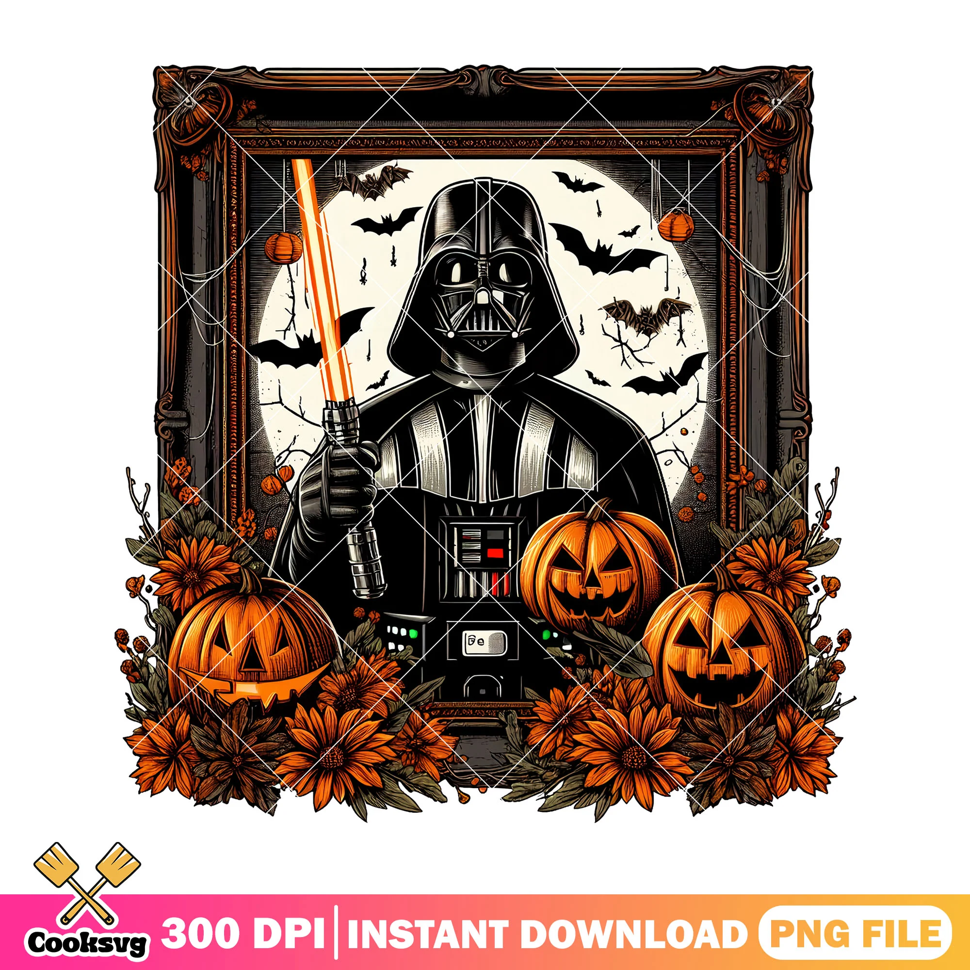 Darth vader halloween art png, halloween cartoon png, horror cartoon png