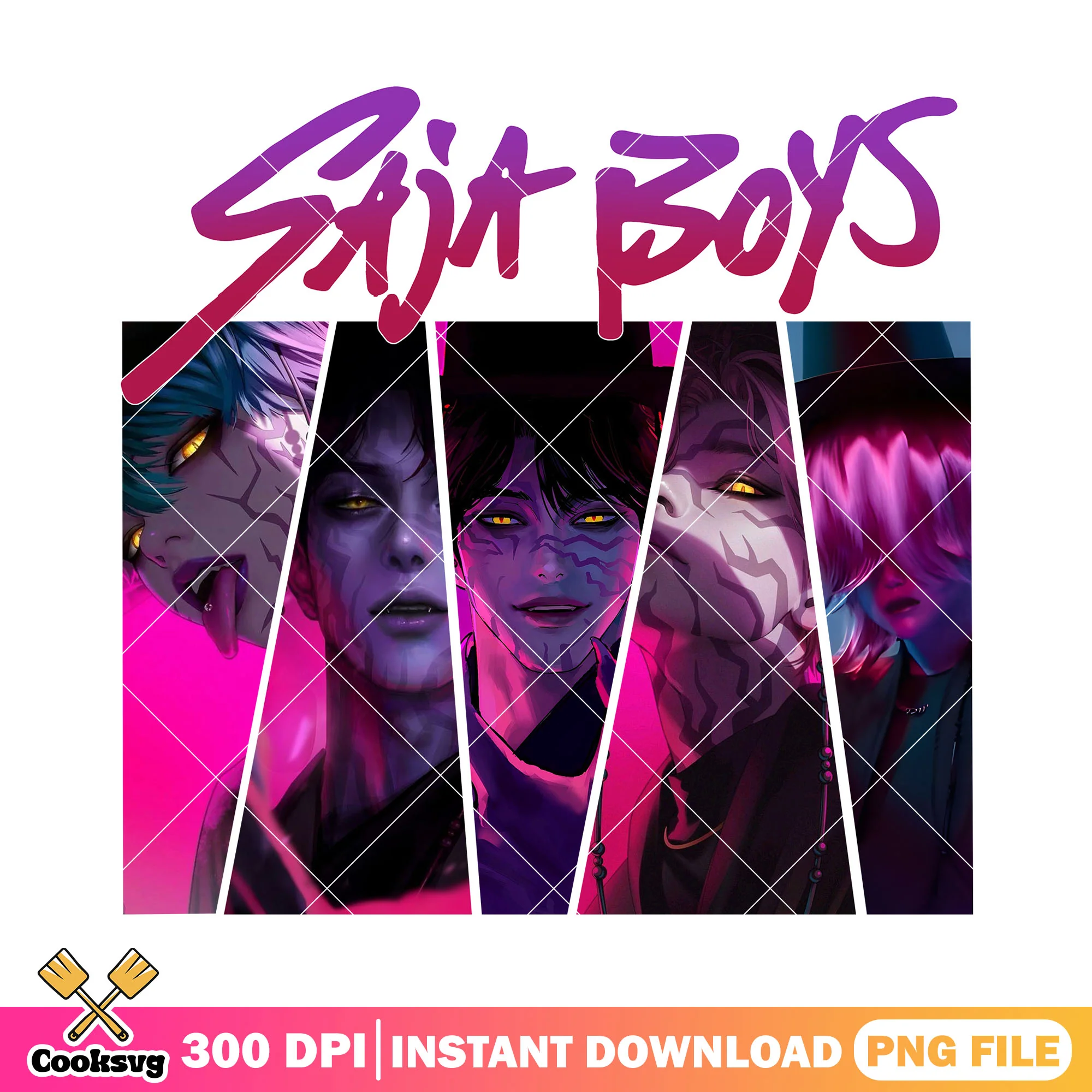 Demon boys saja band png, kpop saja png, kpop demon hunters png