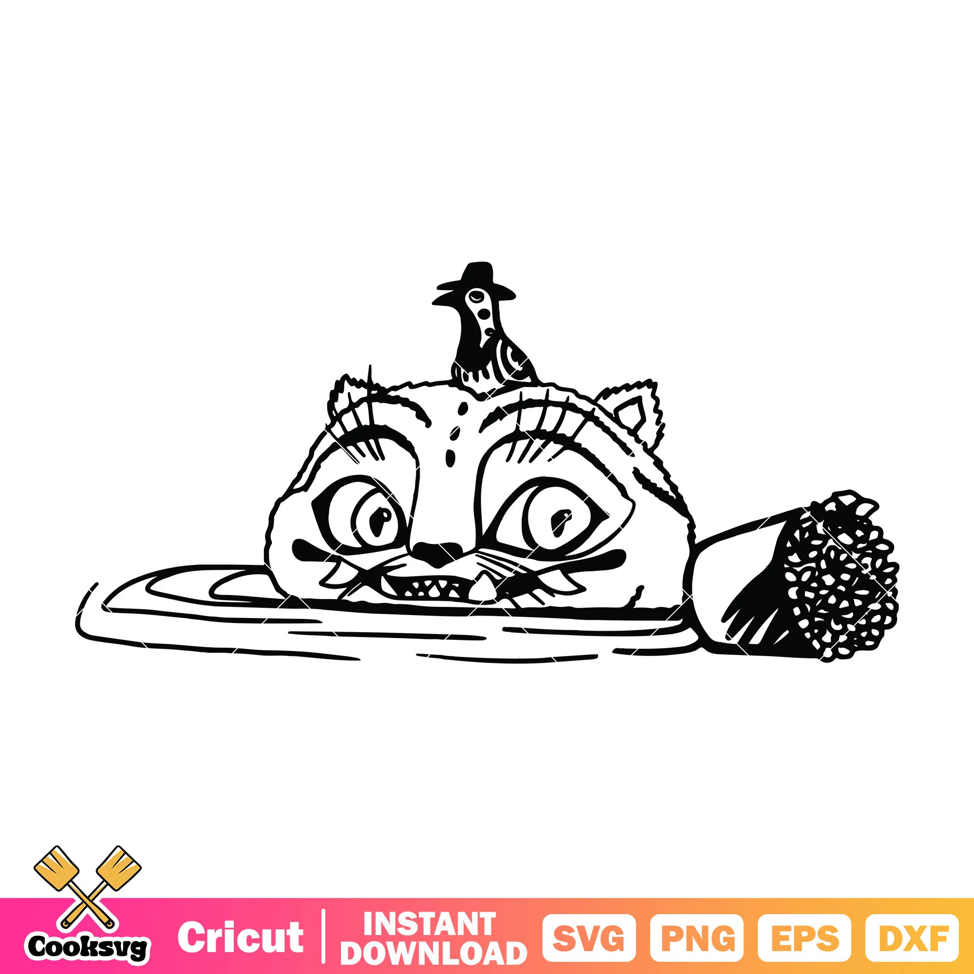 Derpy and sussy outline svg, derpy sussy svg, kpop demon hunters svg
