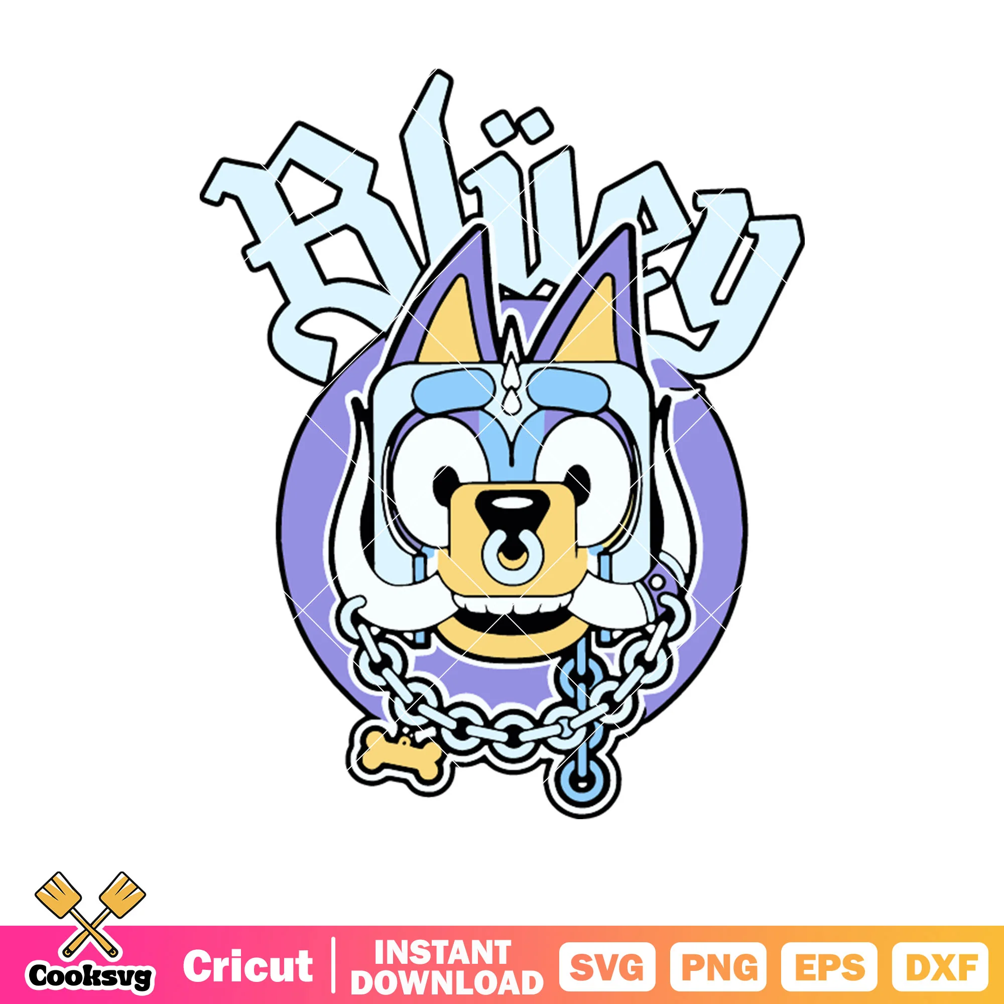 Design bandit heeler bluey head svg, character bluey svg,  cartoon svg