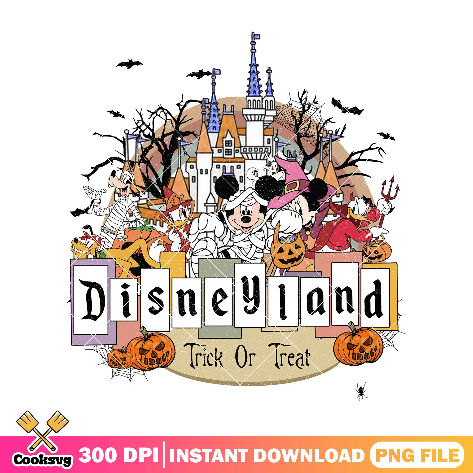 Design disney trick or treat png, halloween png, disney cartoon png