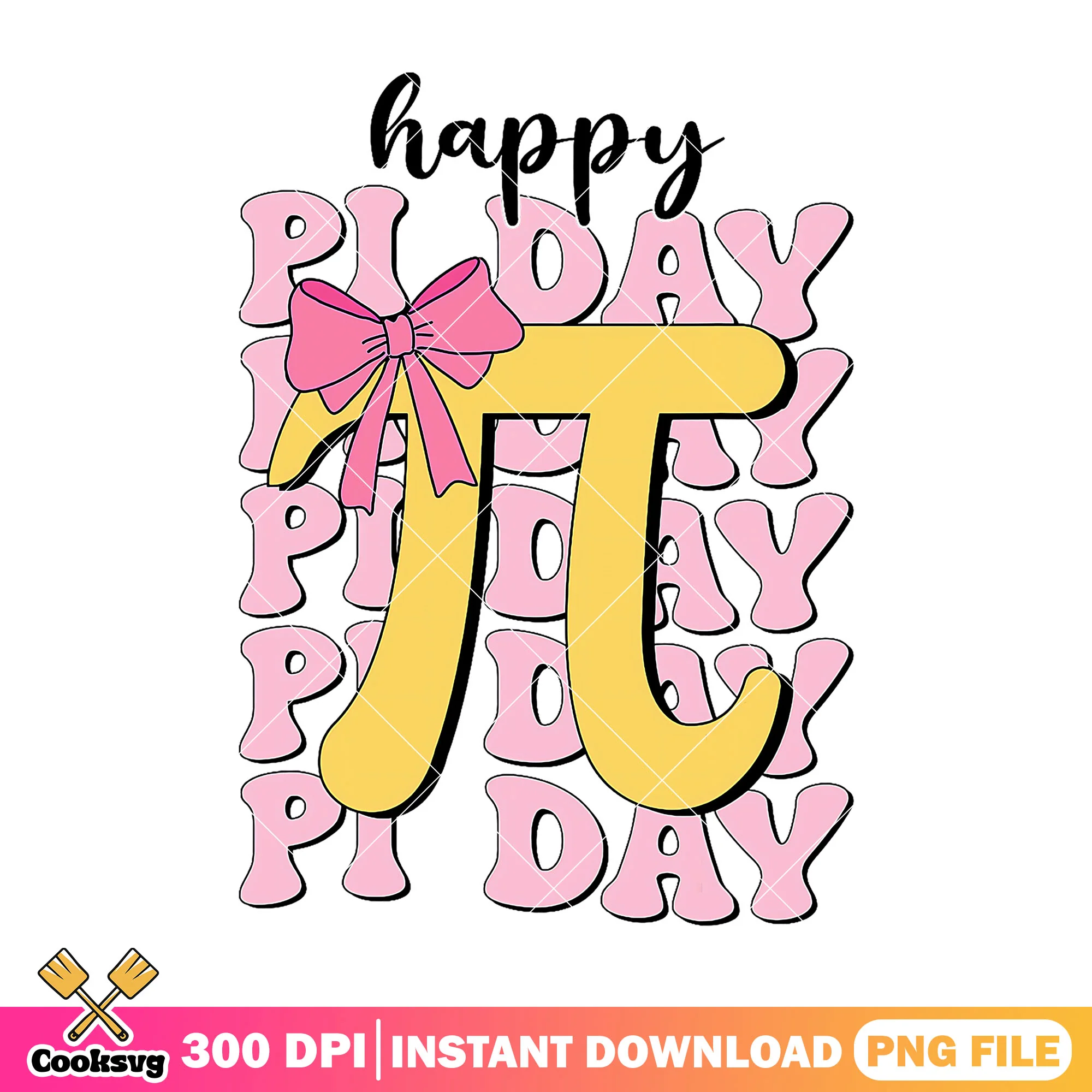 Design file happy pi day png, going back to school png, yellow pi png