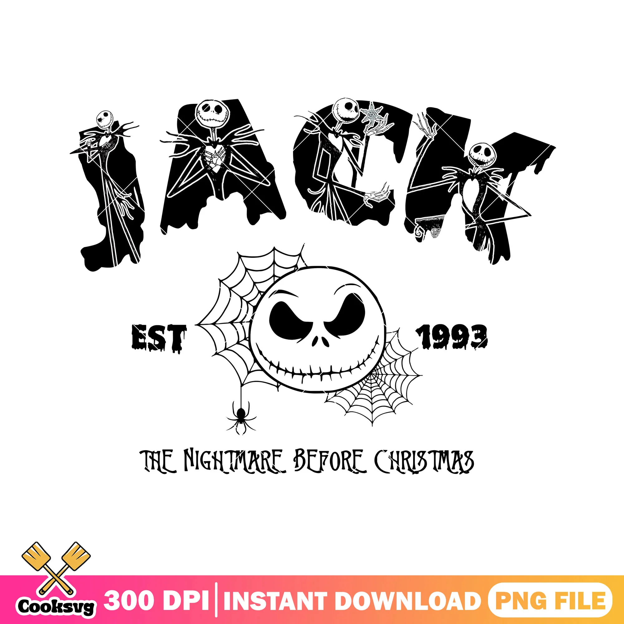Design jack skellington png, disney halloween png, happy halloween png