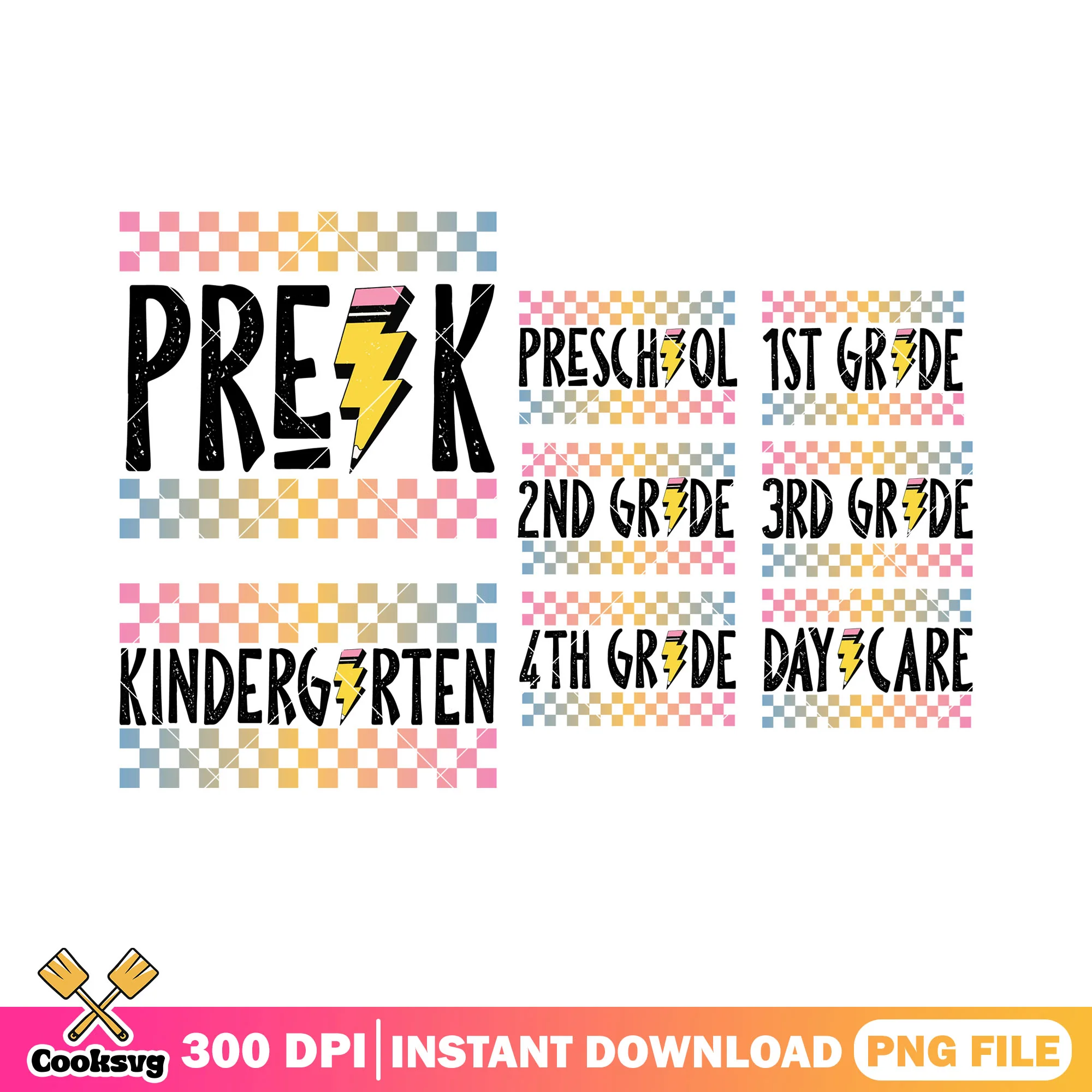 Design kinds of grade png, poster art png, back to school art png