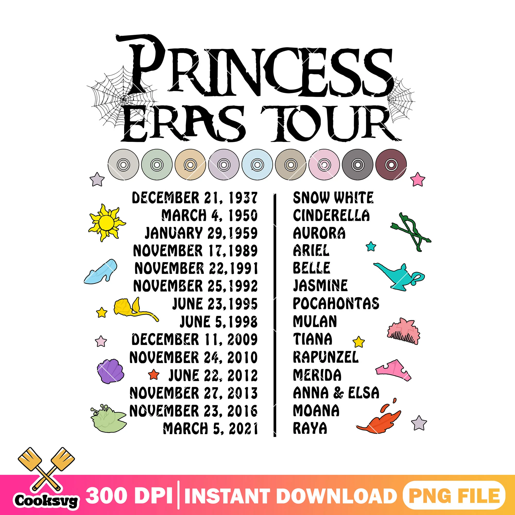 Design princess eras tour png, disney princess png, cute princess png