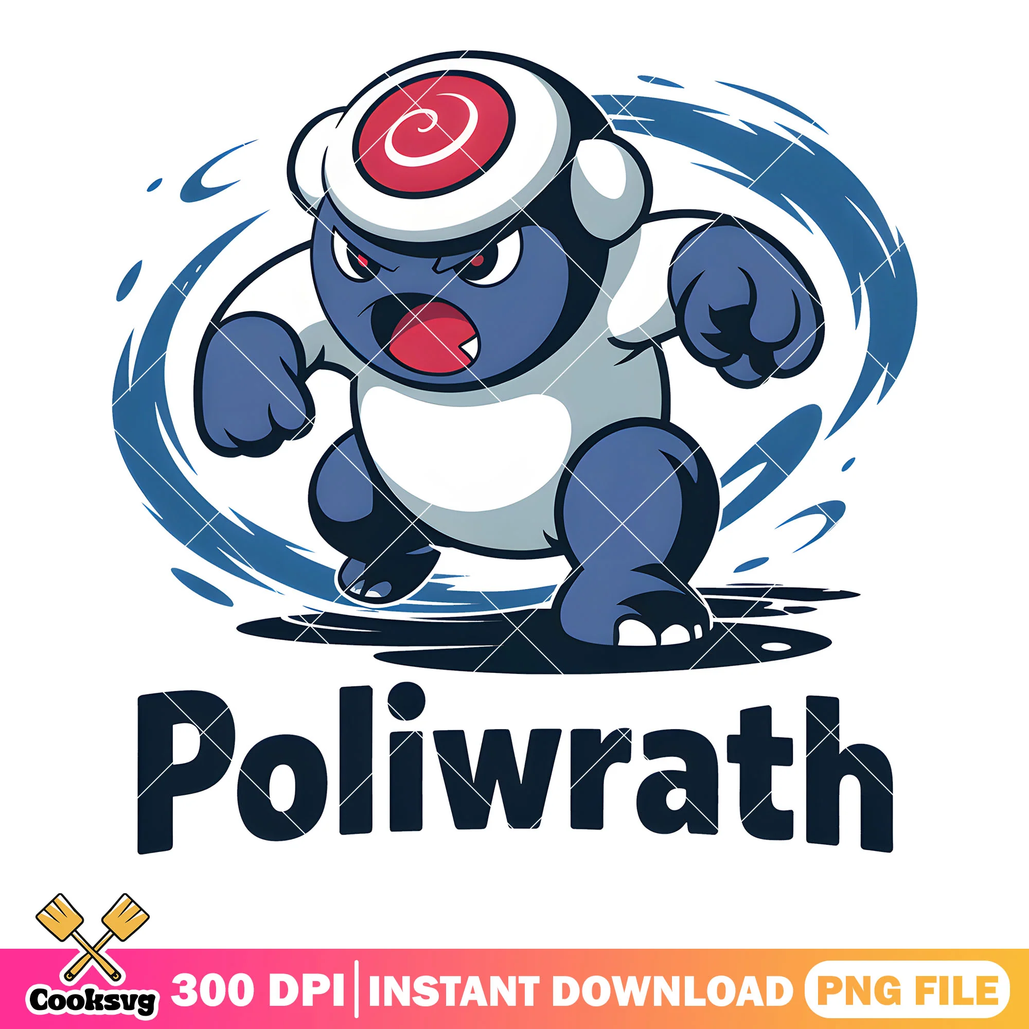 Different type poliwrath png, pokemon poliwrath png, nintendo switch png