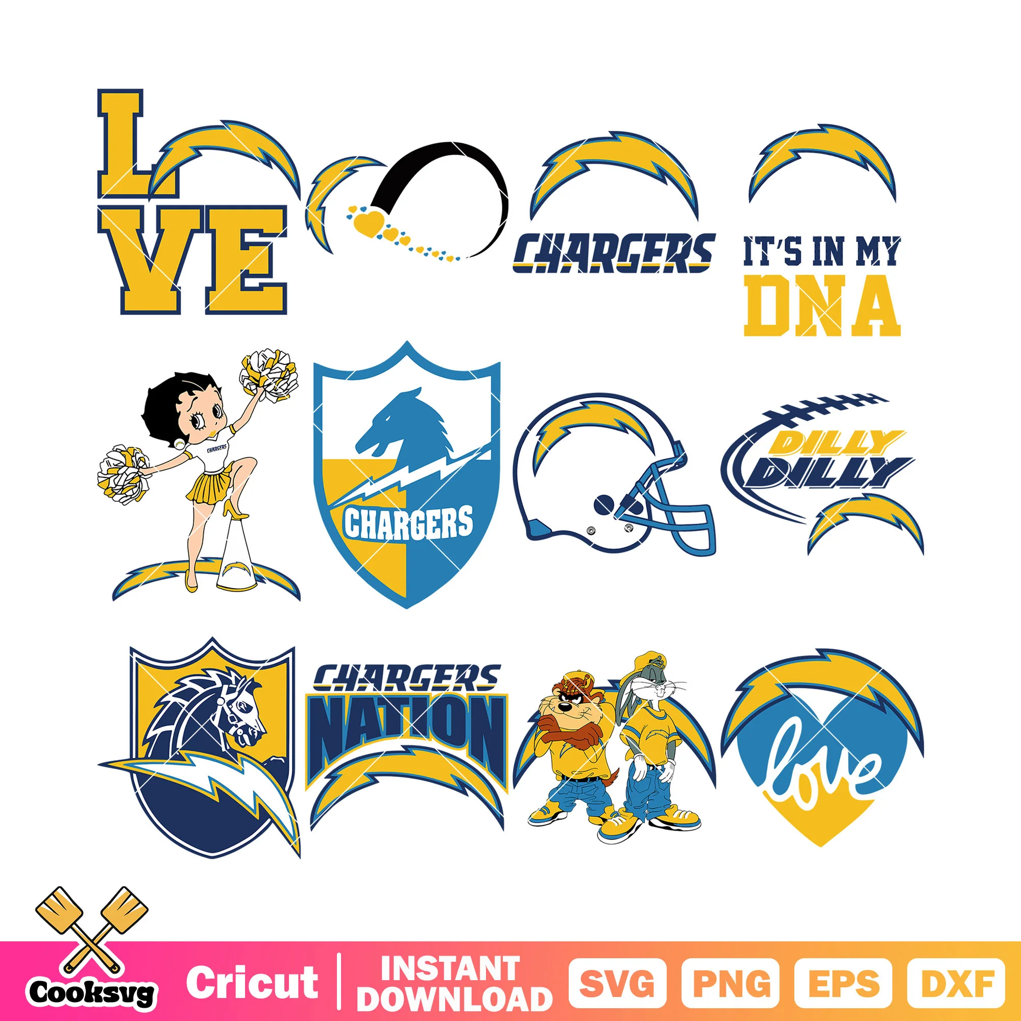 Dilly dilly bundle svg, Los Angeles Charger bundle svg, Betty Boop bundle svg