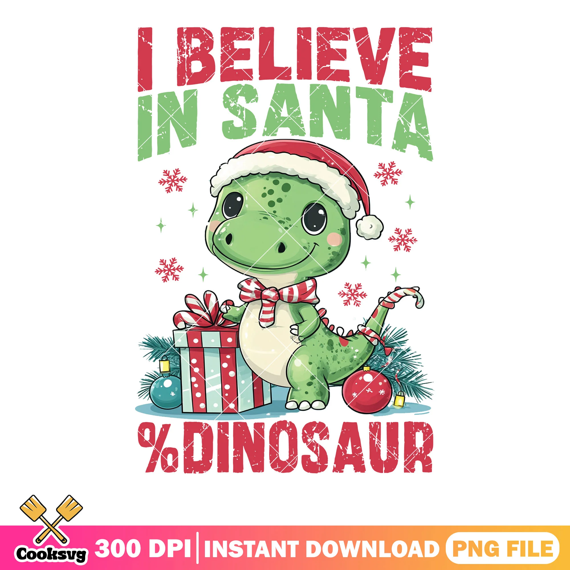 Dinosaur christmas gifts png, christmas gifts png, santa hat png