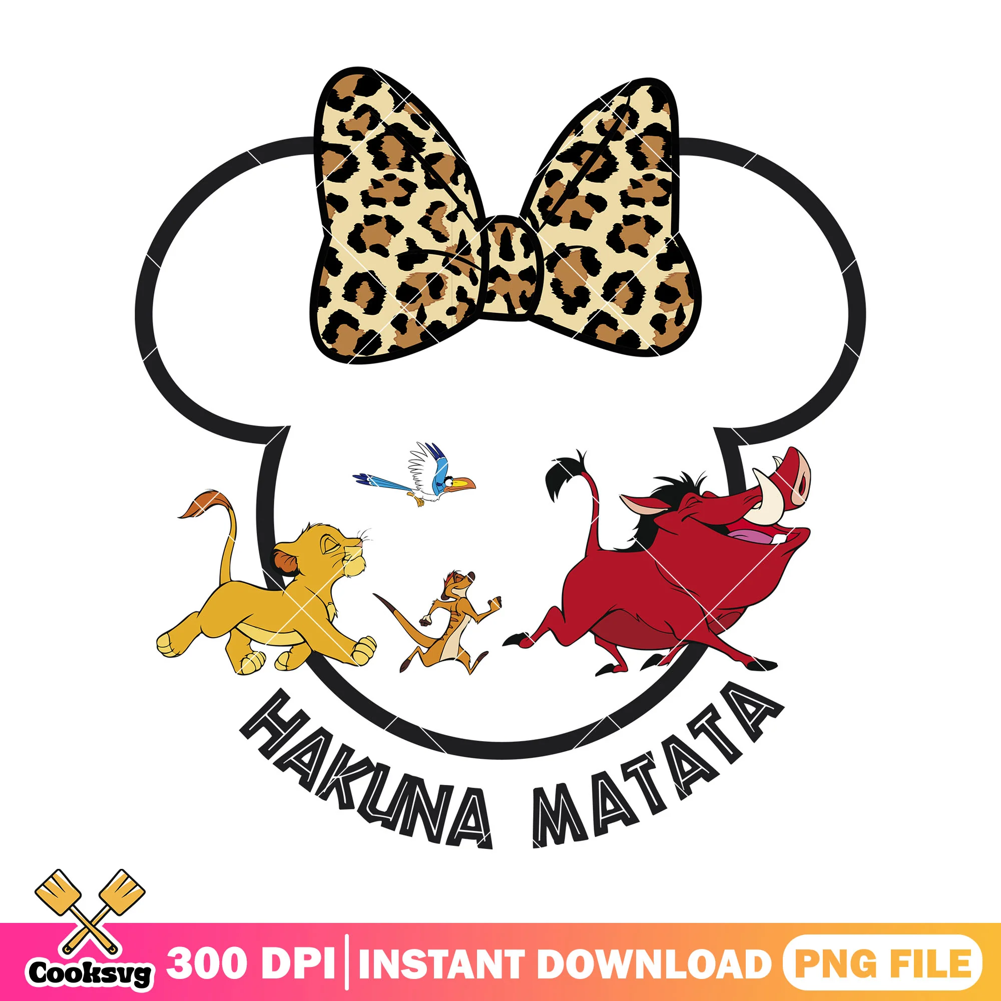Disney animal hakuna matata file png, minnie head png, hakuna matata png