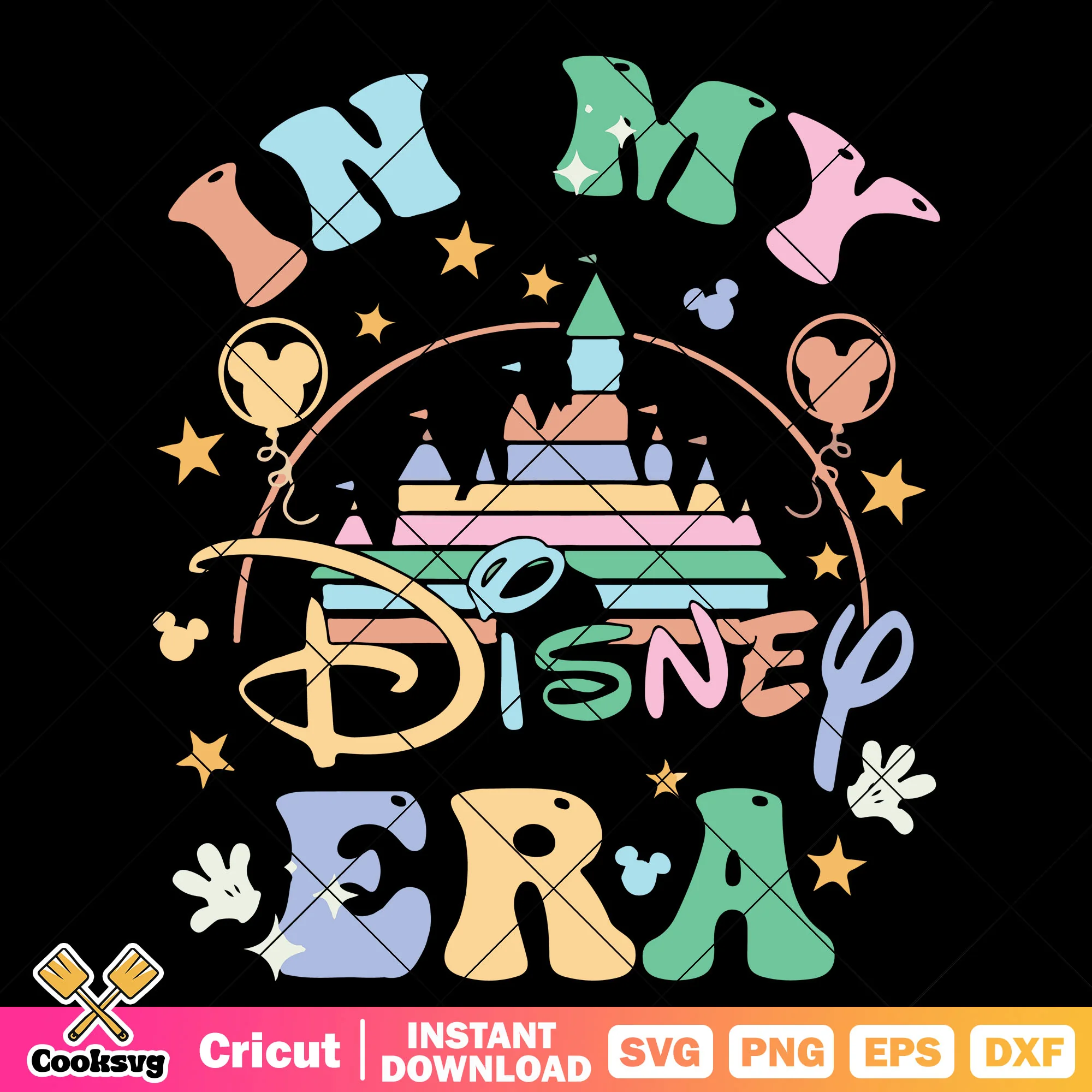 Disney castle in my disney era svg, disney castle svg, disney eras svg