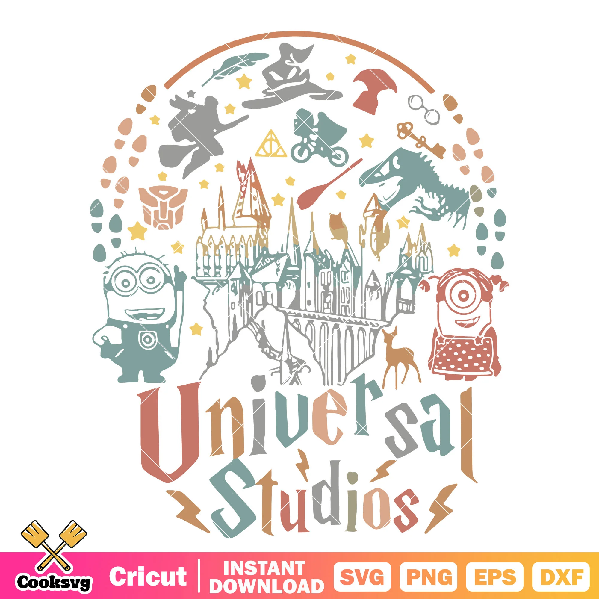 Disney castle universal studios svg, universal studios svg