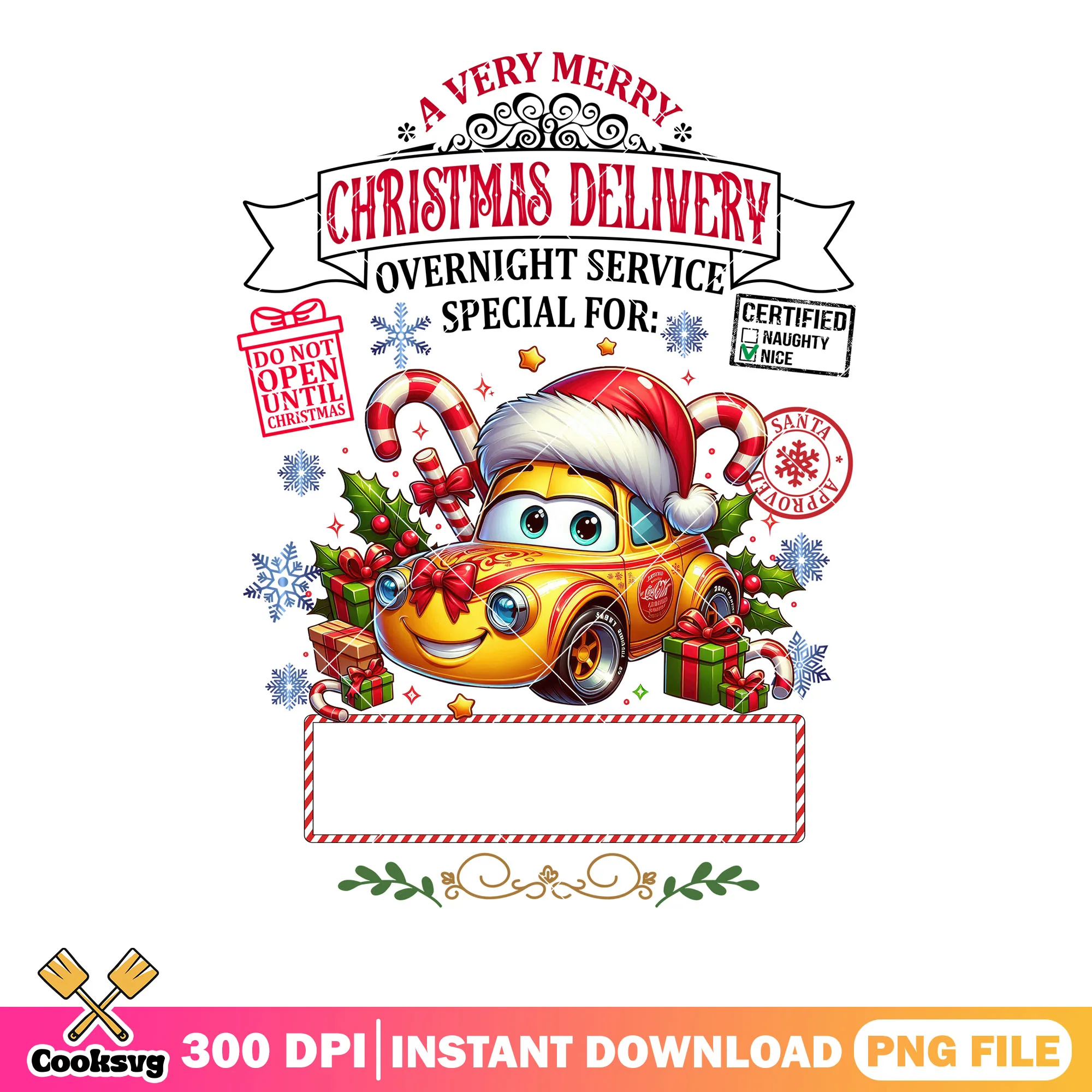 disney christmas presents png, merry christmas png, car 2 png