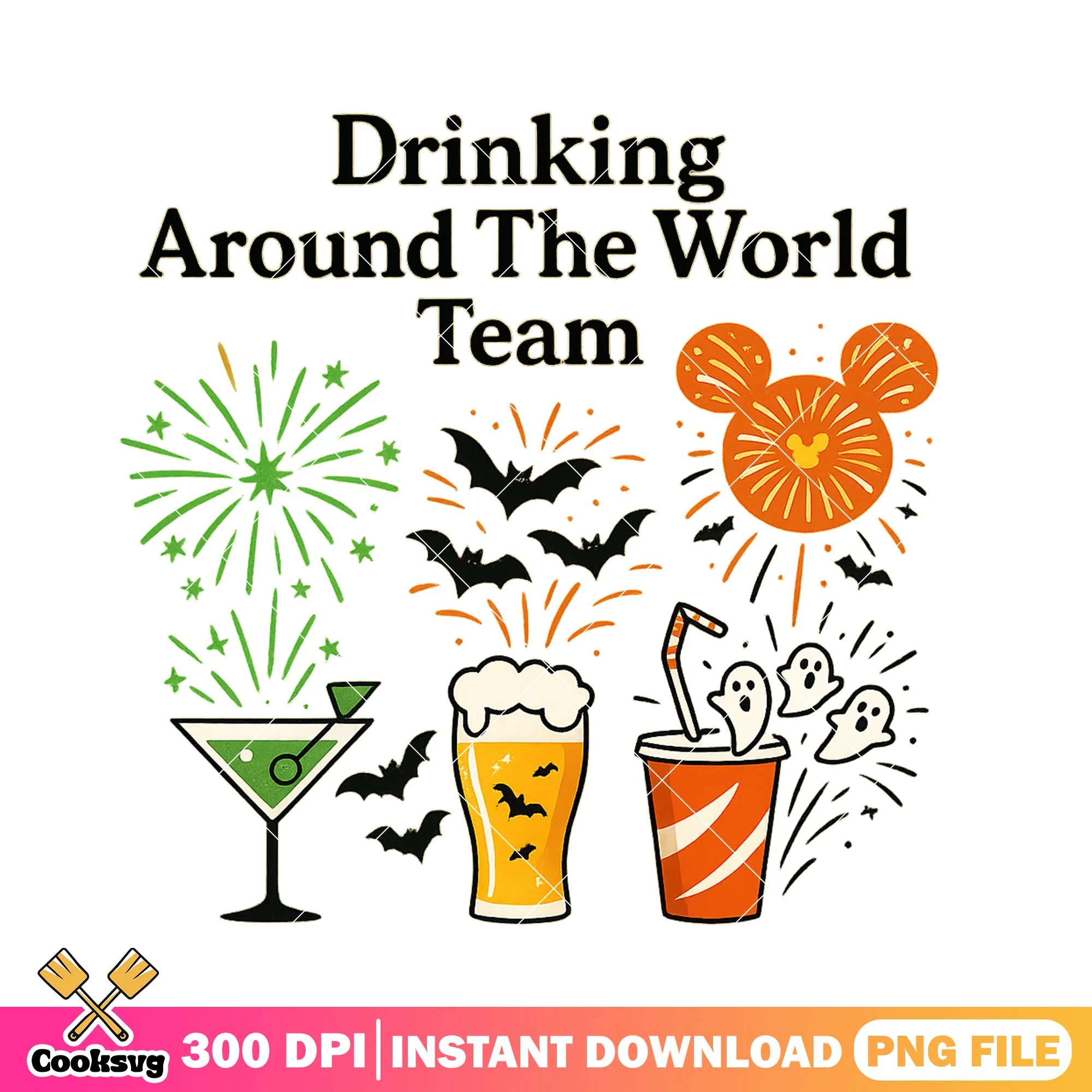 Disney drink world team png, disney world png, spirit halloween png