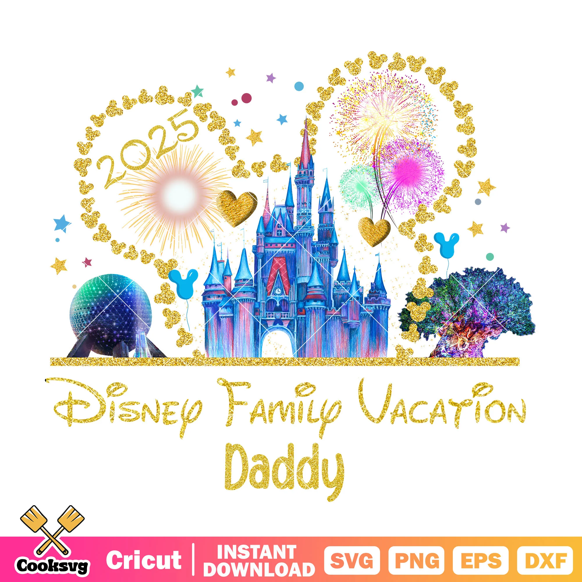 Disney family vacation daddy mickey 2025 png, disney family vacation png