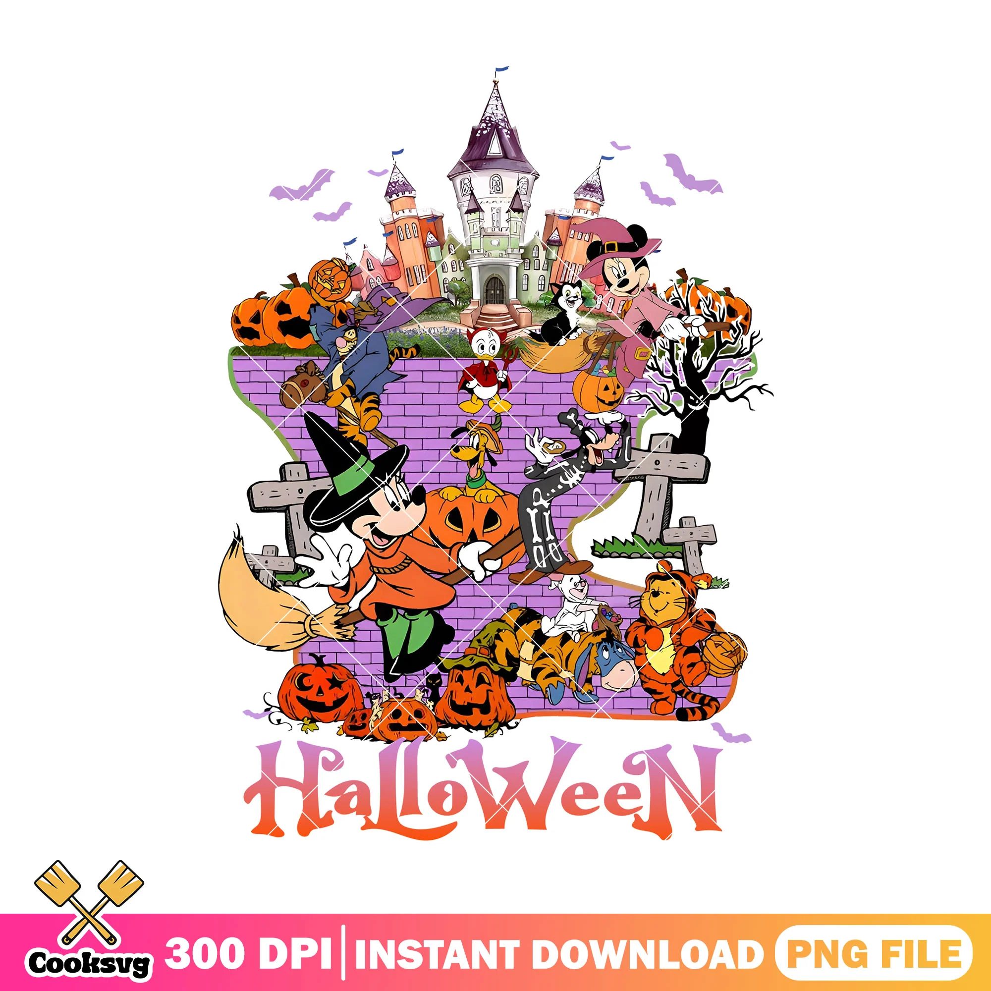 Disney friends halloween png, mickey halloween png, mickey pumpkin png