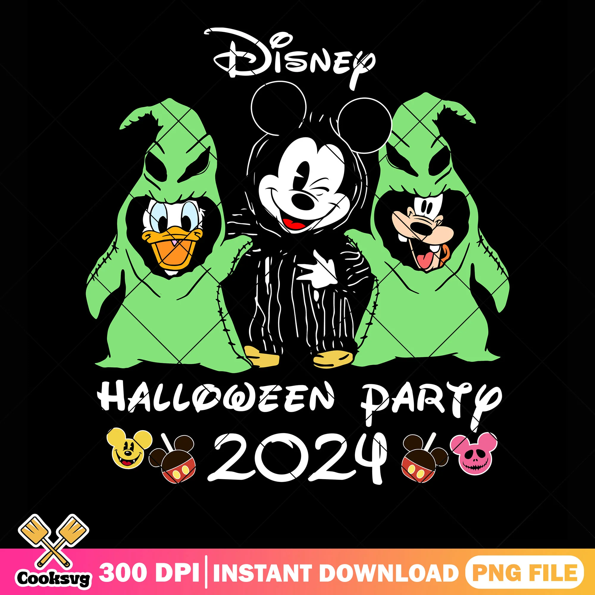 Disney halloween party png, green monster costume png, halloween png