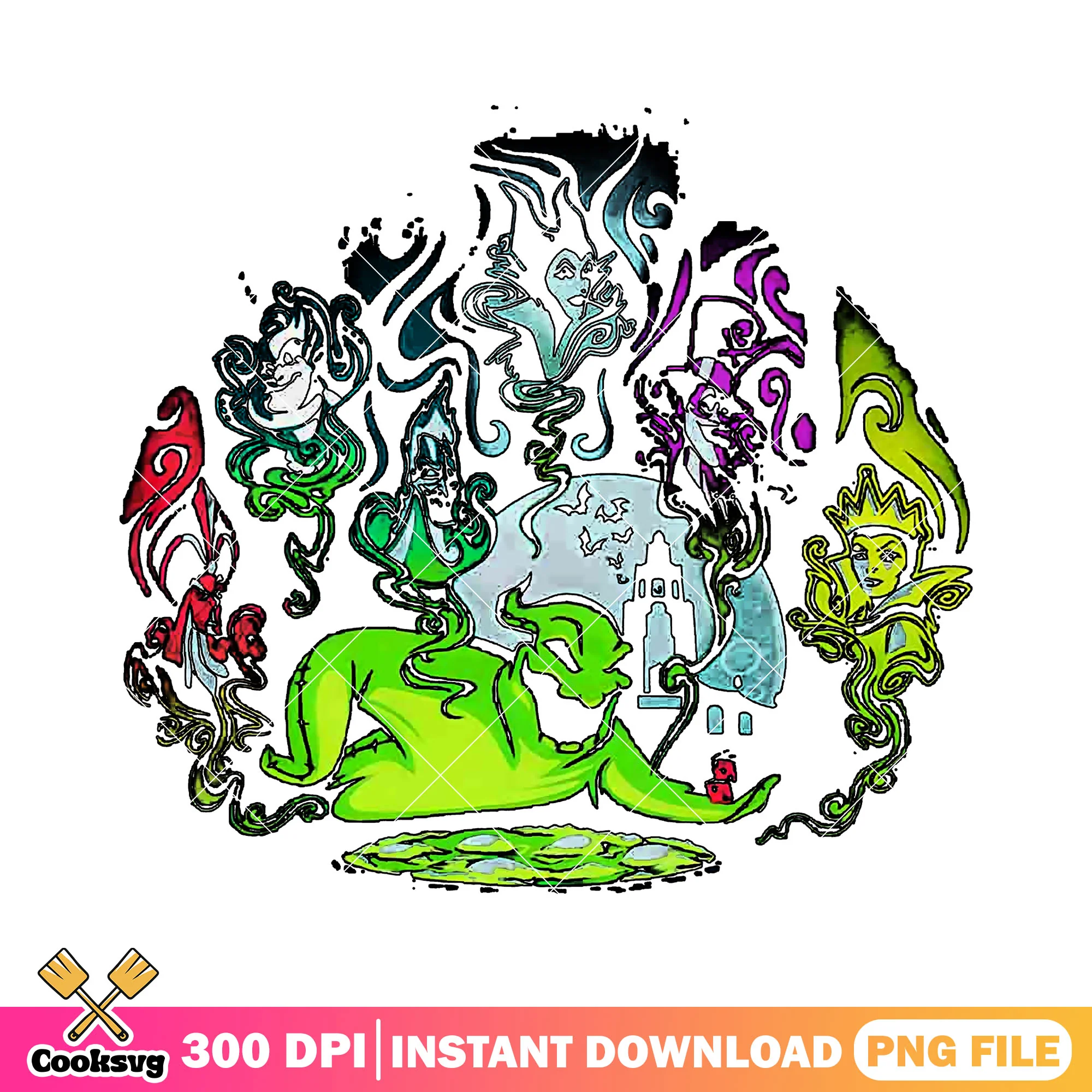 Disney halloween villains png, disney halloween png, disney world png