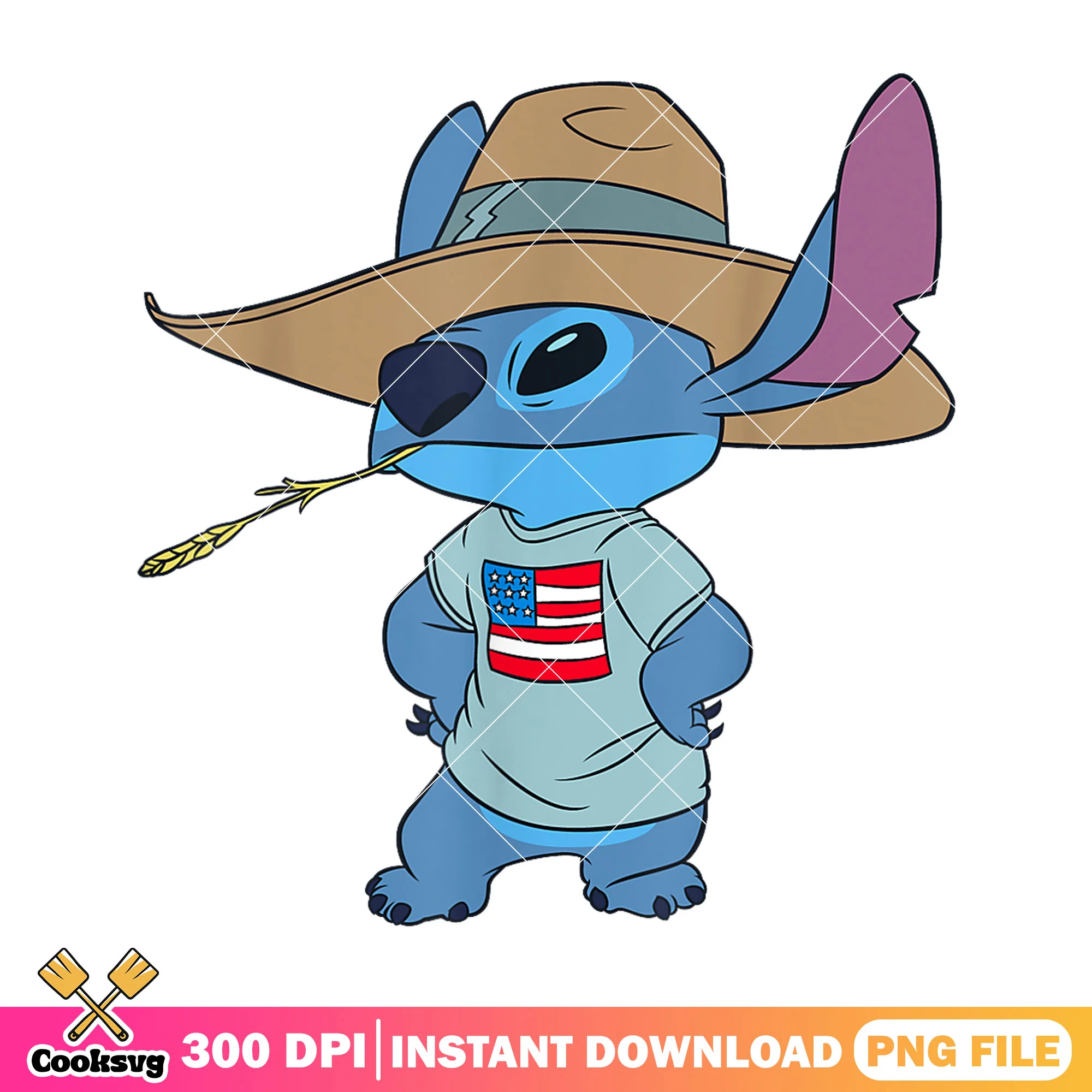 Disney stitch and america flag png, america flag png, stitch america png