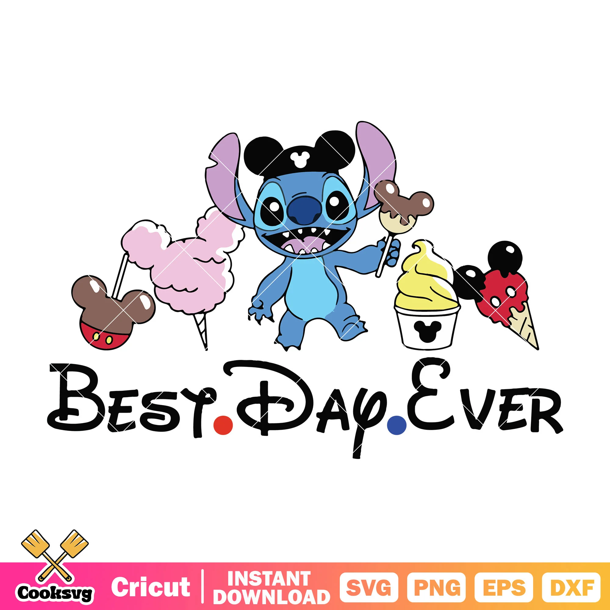 Disney stitch best day ever file svg, best day ever svg