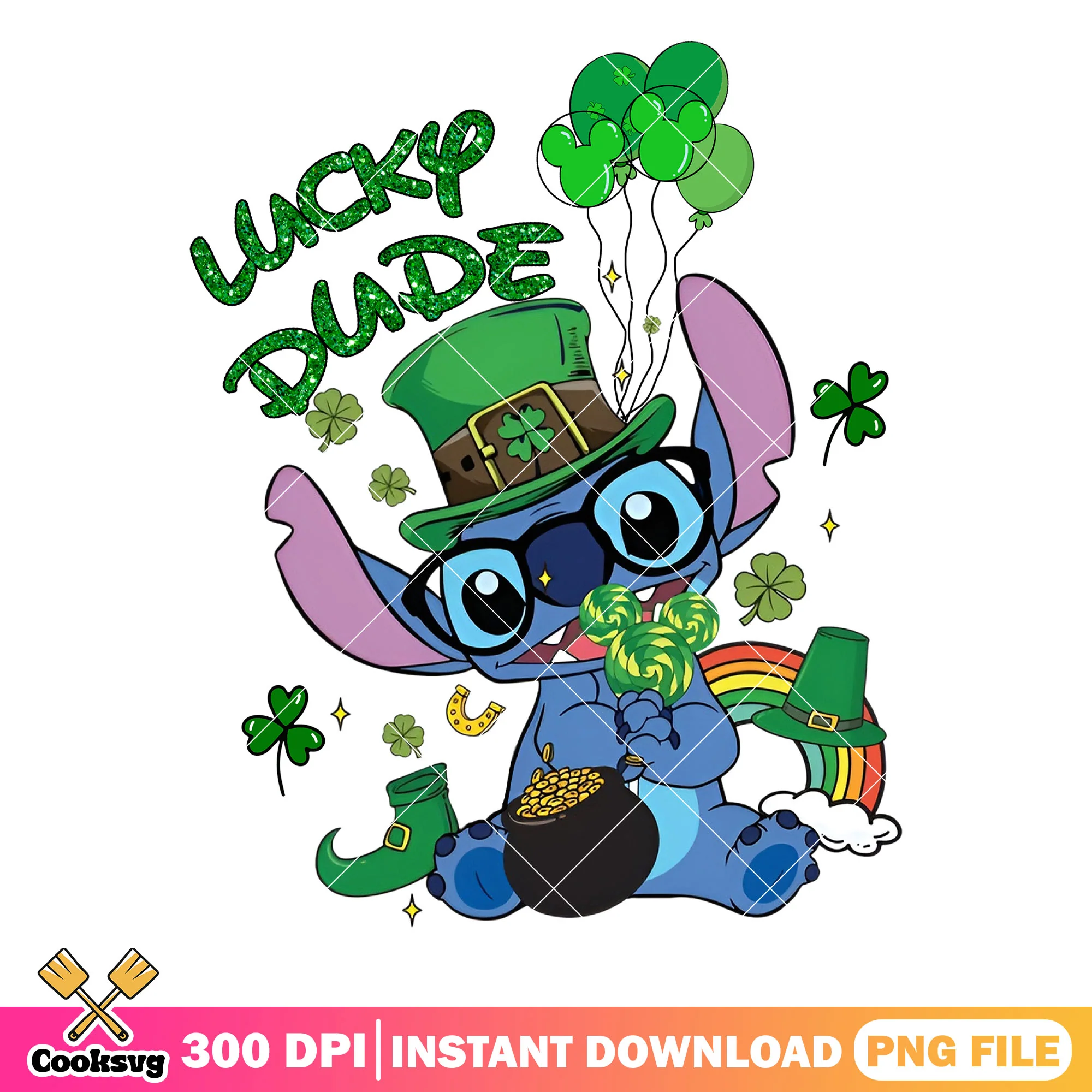 Disney stitch lucky dude png, disney stitch png, lucky stitch png
