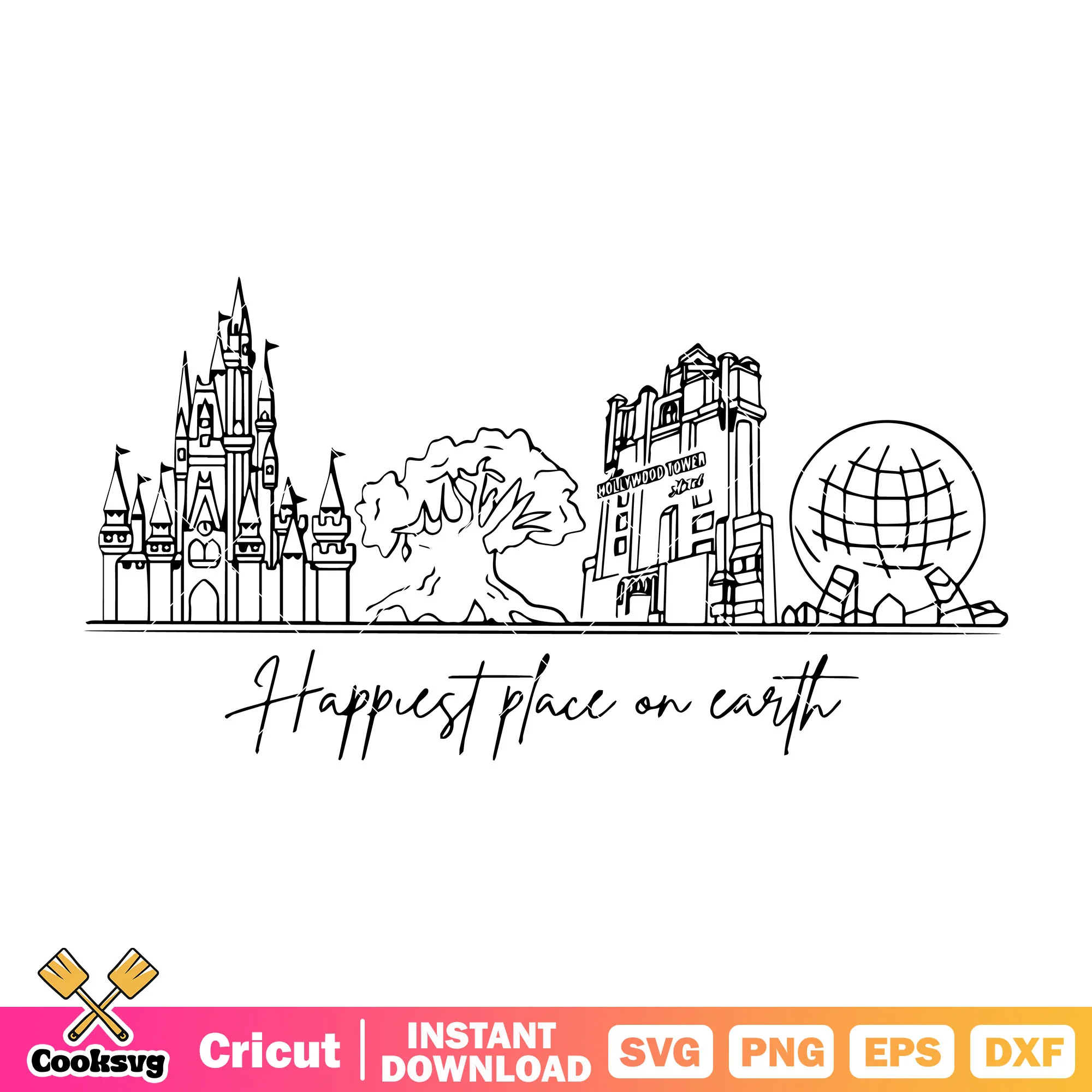 Disney the happiest place on earth svg, happiest place on earth svg