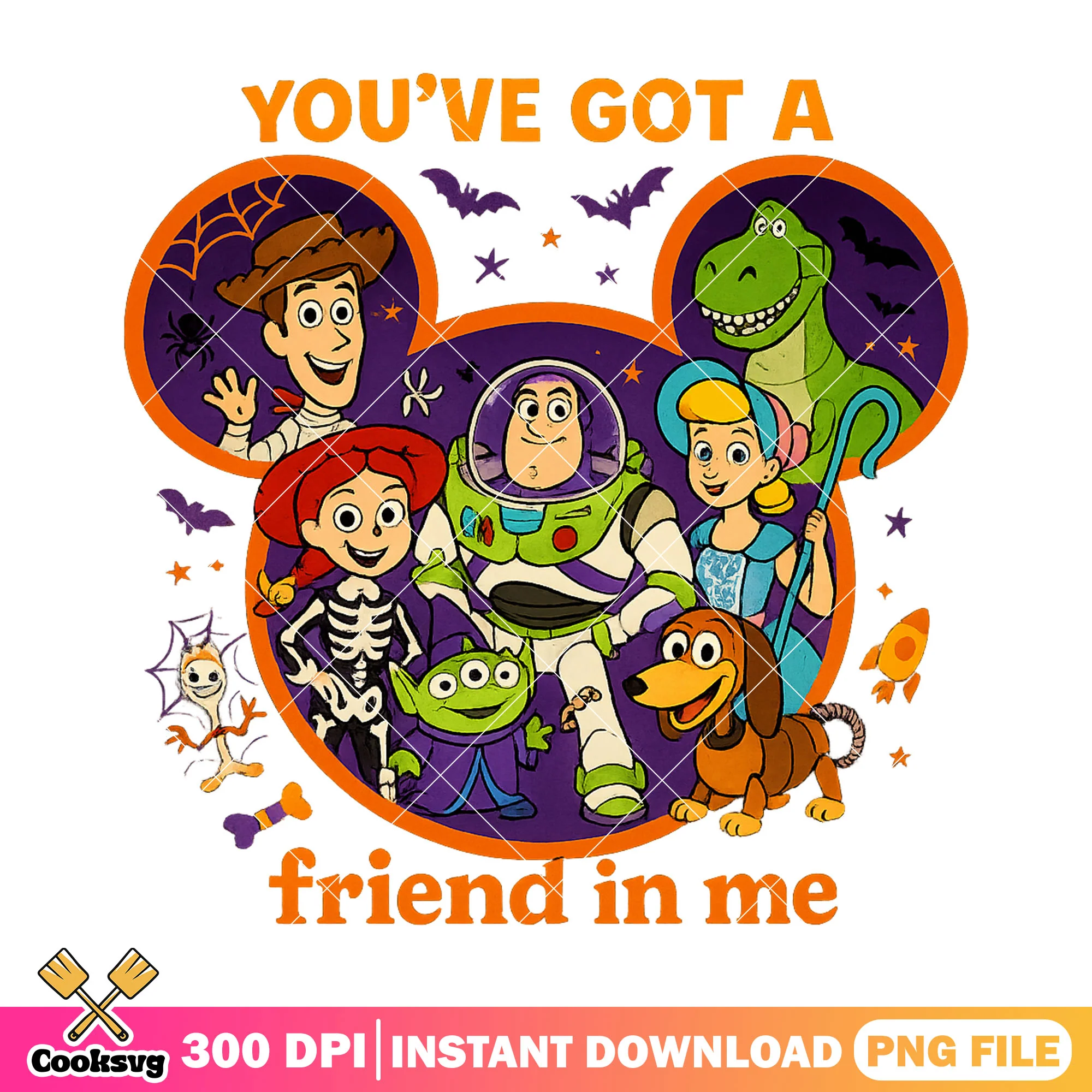 Disney toys halloween png, woody happy png, happy halloween png
