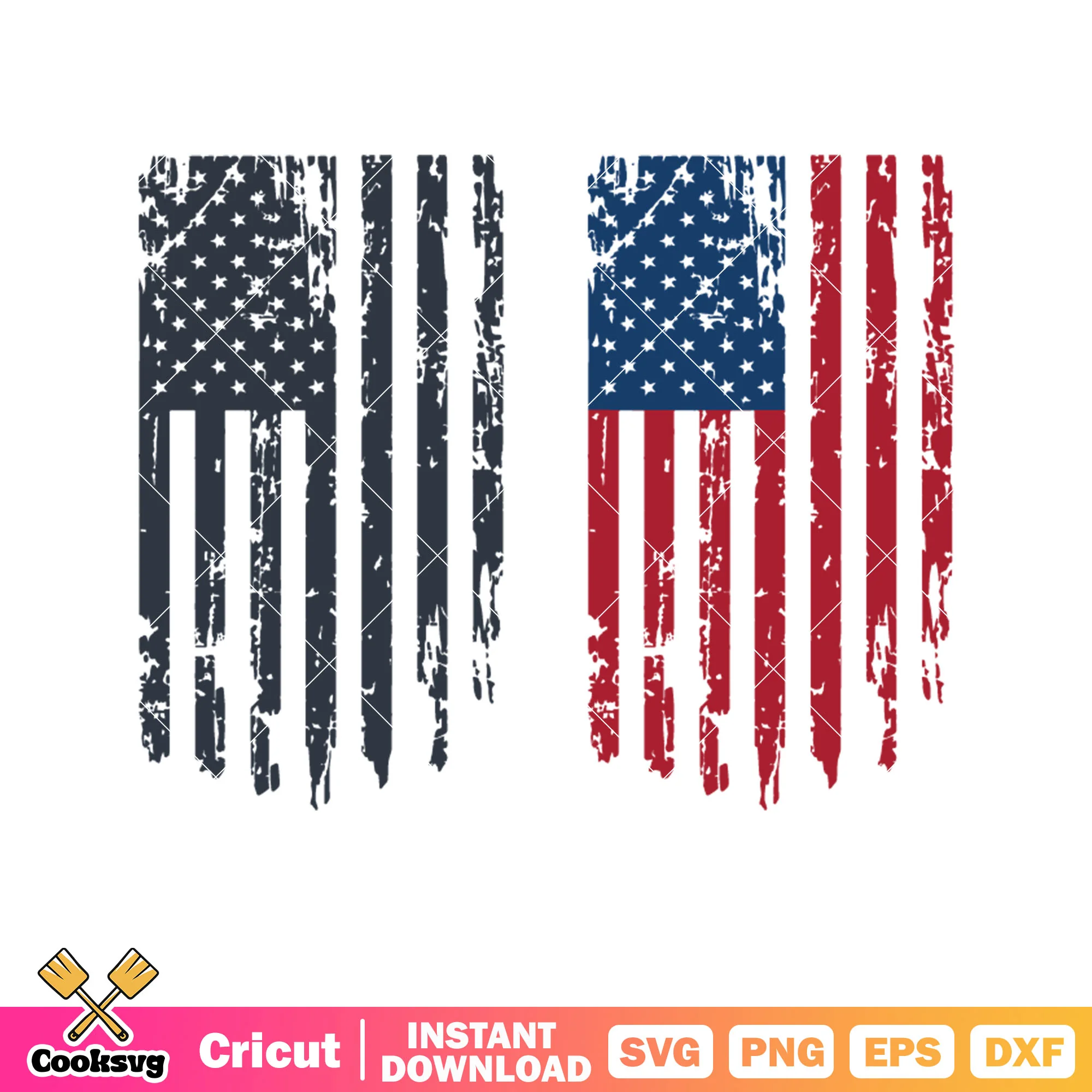 Distressed american flag bluey style svg, bluey magazine usa svg, bluey dog svg
