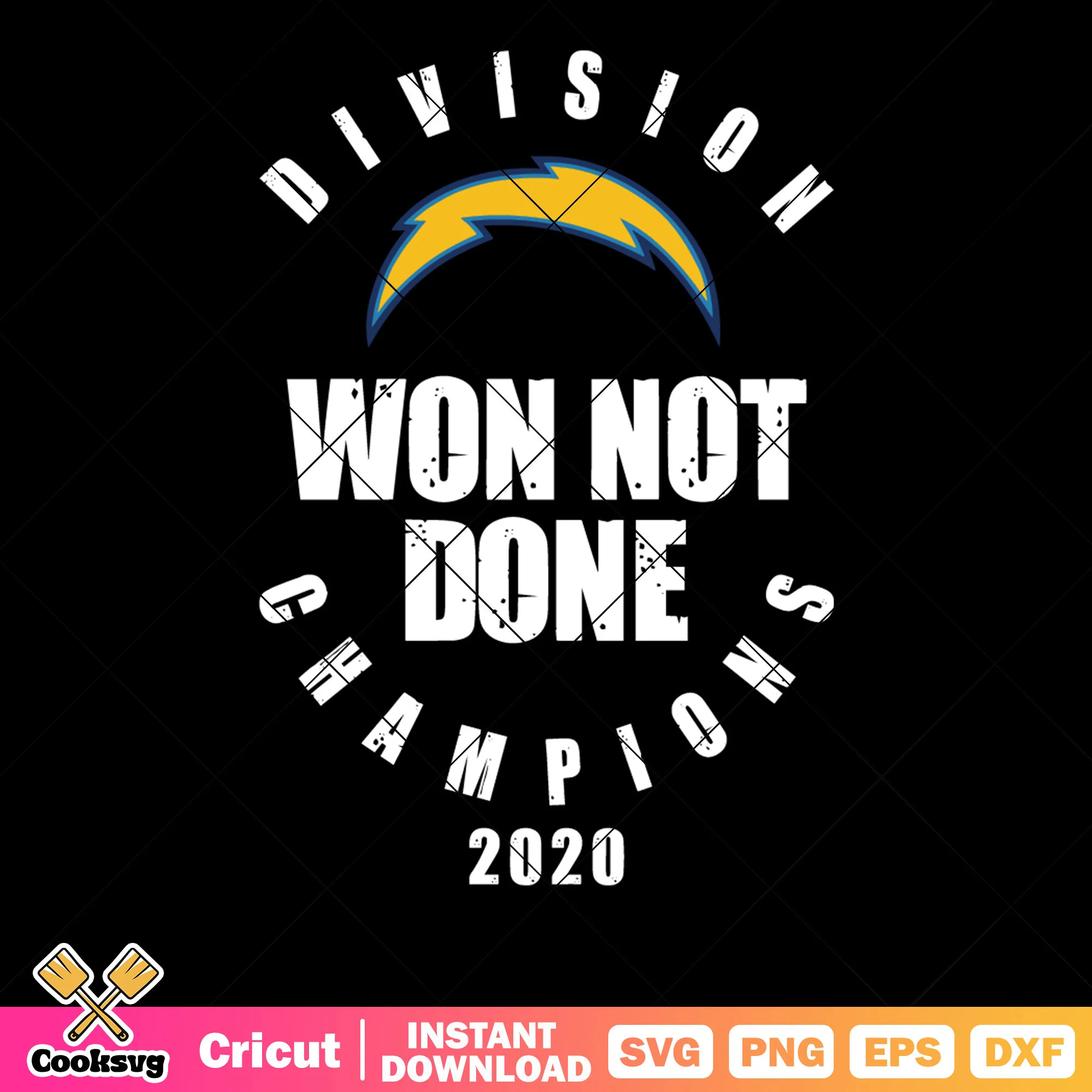 Division chapion 2020 svg, NFL teams svg, la chargers svg