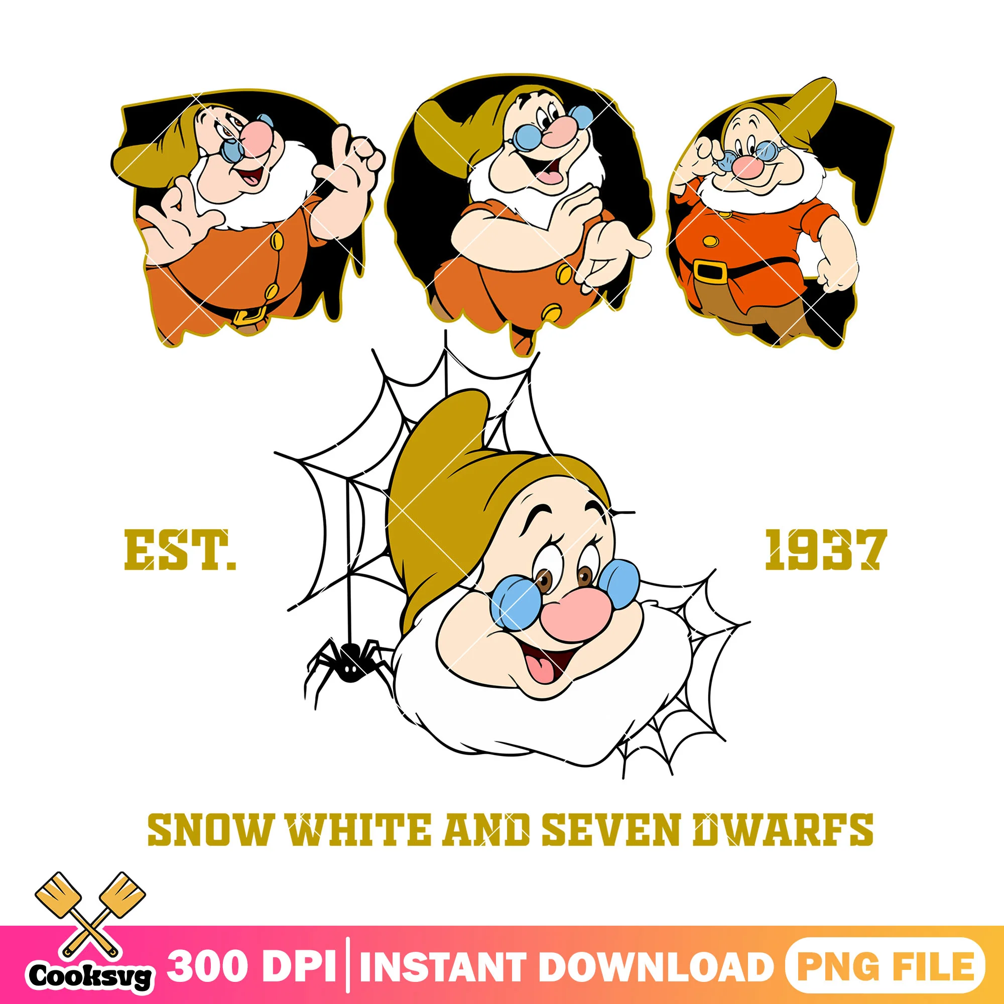 Doc est 1937 black png, doc dwarf png, walt disney png