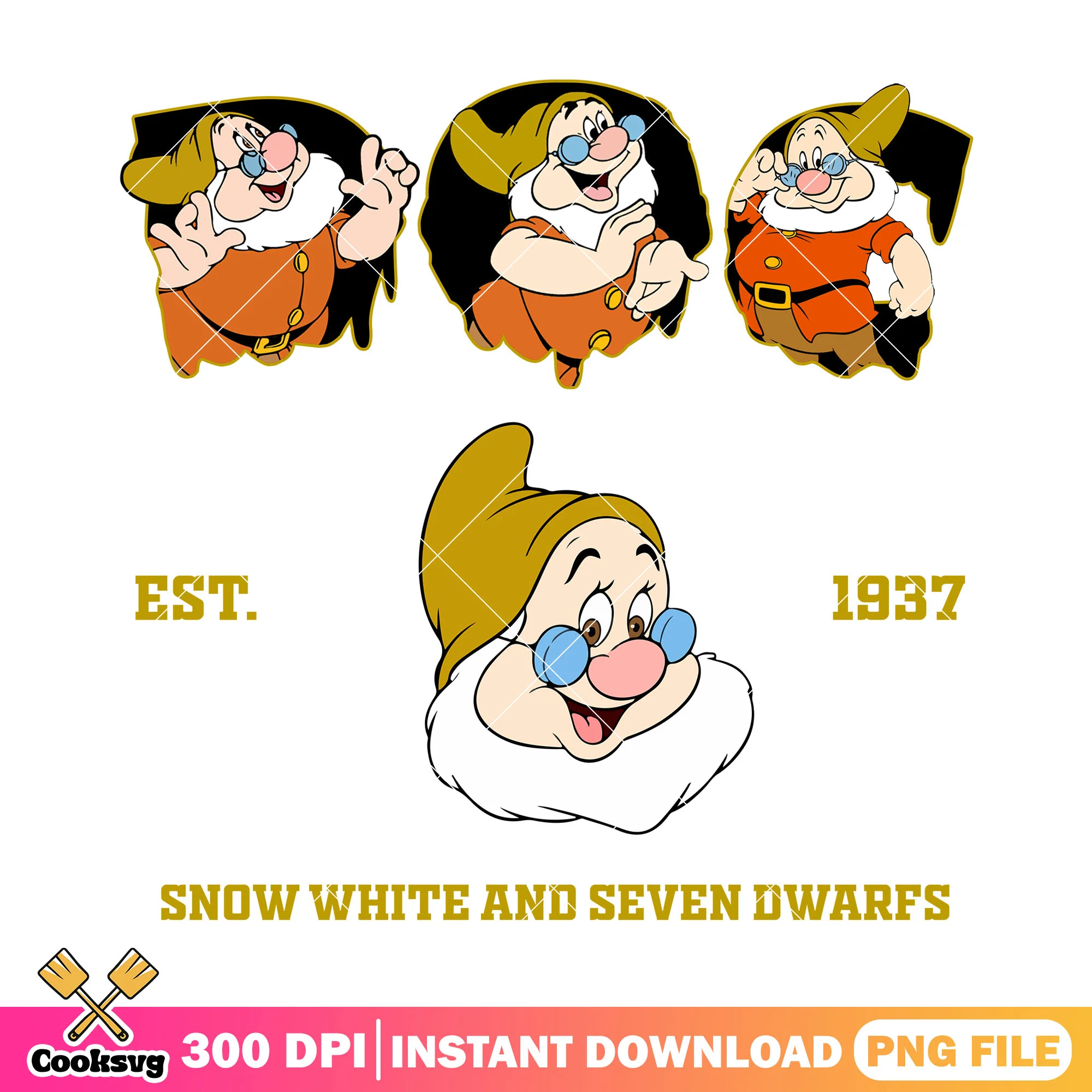 Doc est 1937 png, doc dwarf png, walt disney png