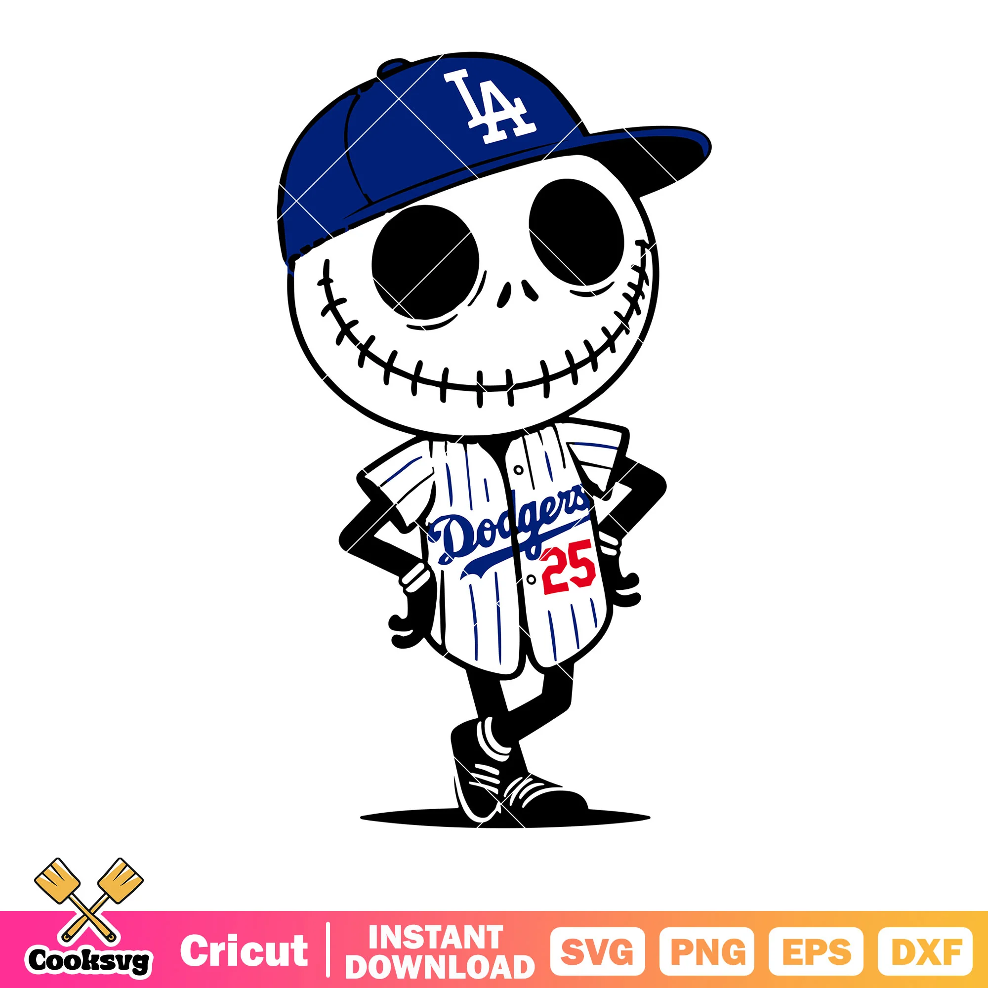 Dogers 25 basball svg, jack skelingeton svg, stiches mouth svg