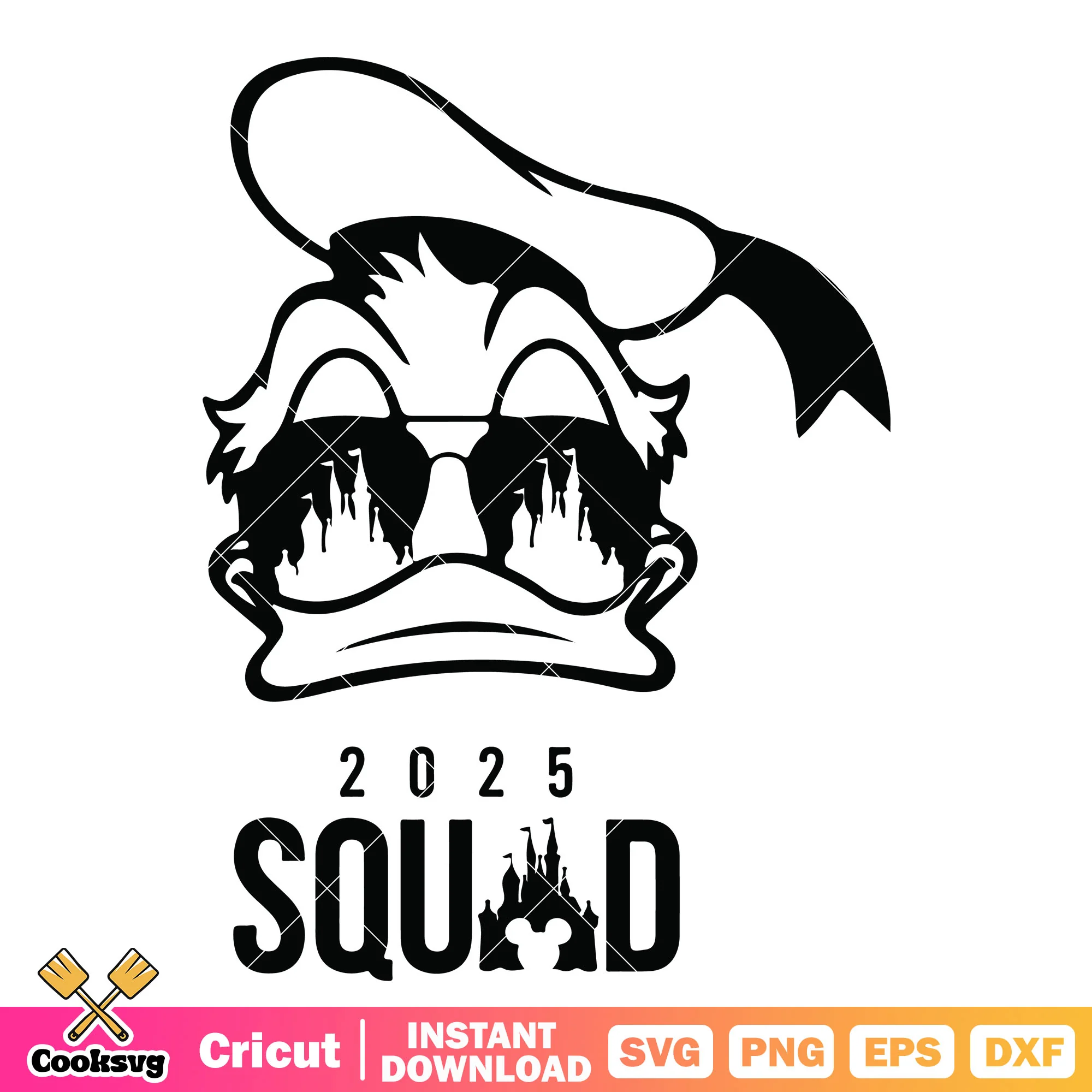 Donald duck head 2025 squad svg, donald head svg, disney squad svg