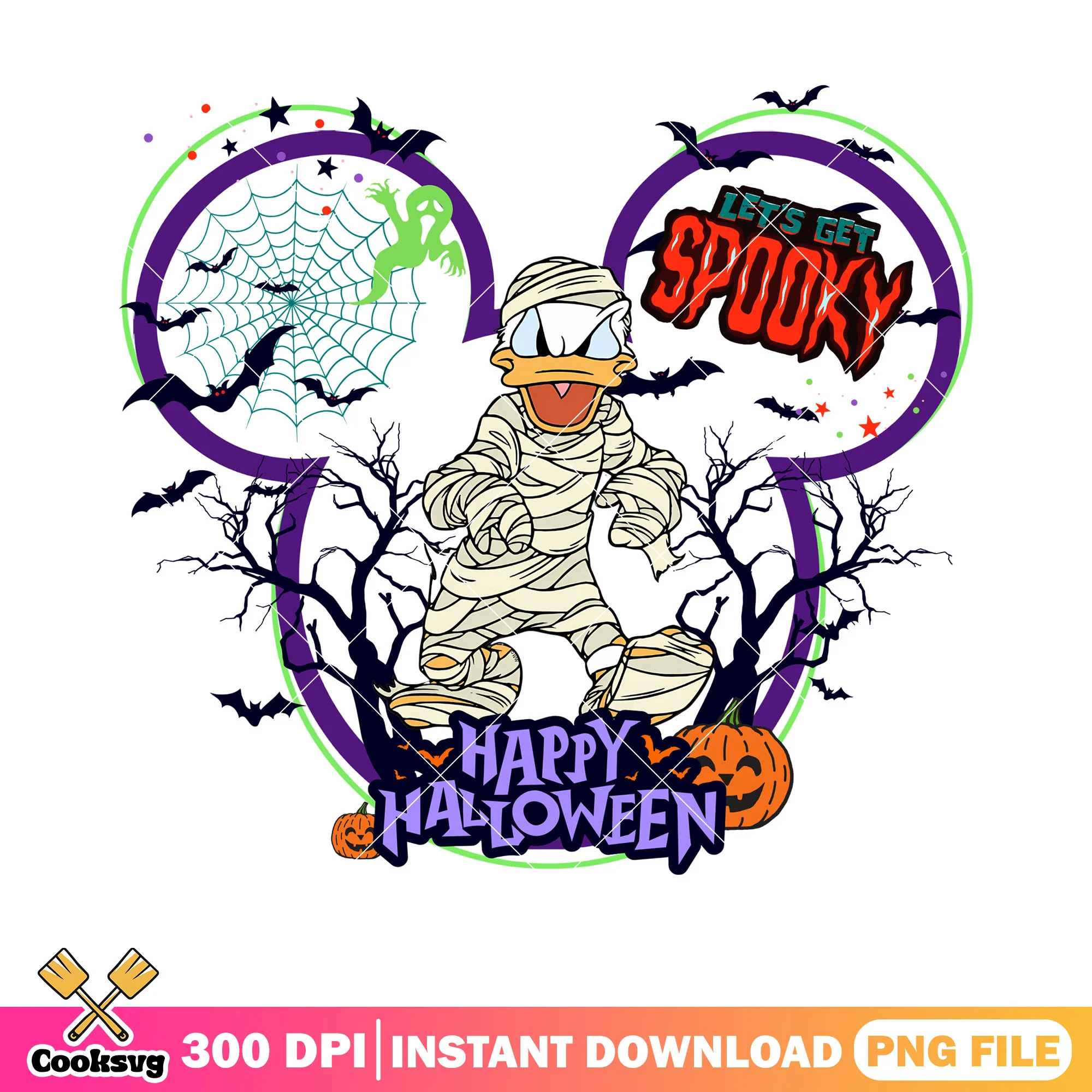 Donald duck png, mummy costuem png, halloween costume png