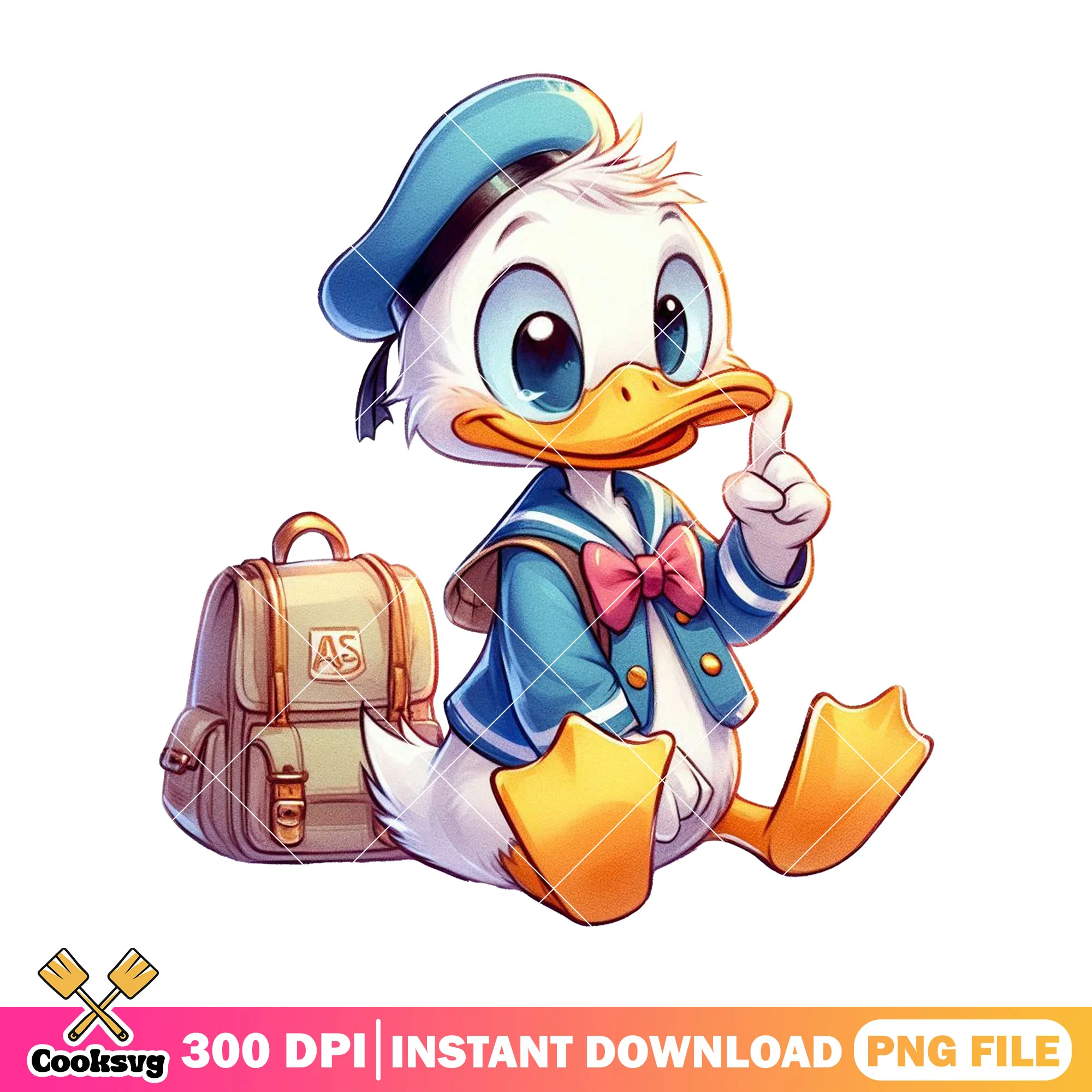 Donald sitting design png, when is back to school png, disney world png