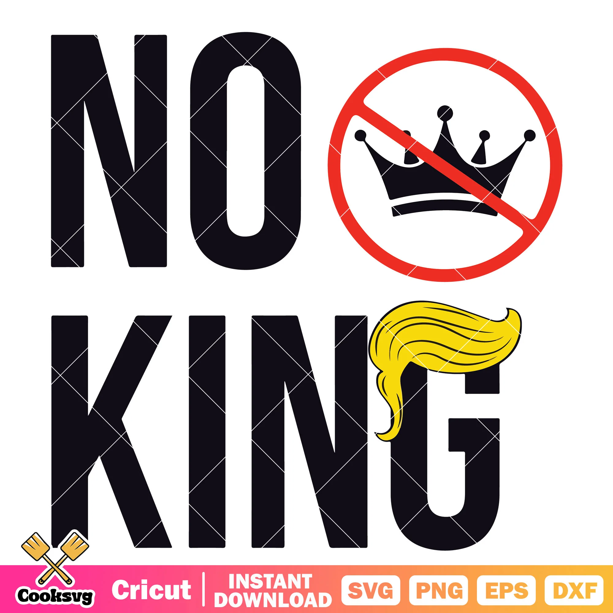Donald trump american no king svg, stop trump no kings svg