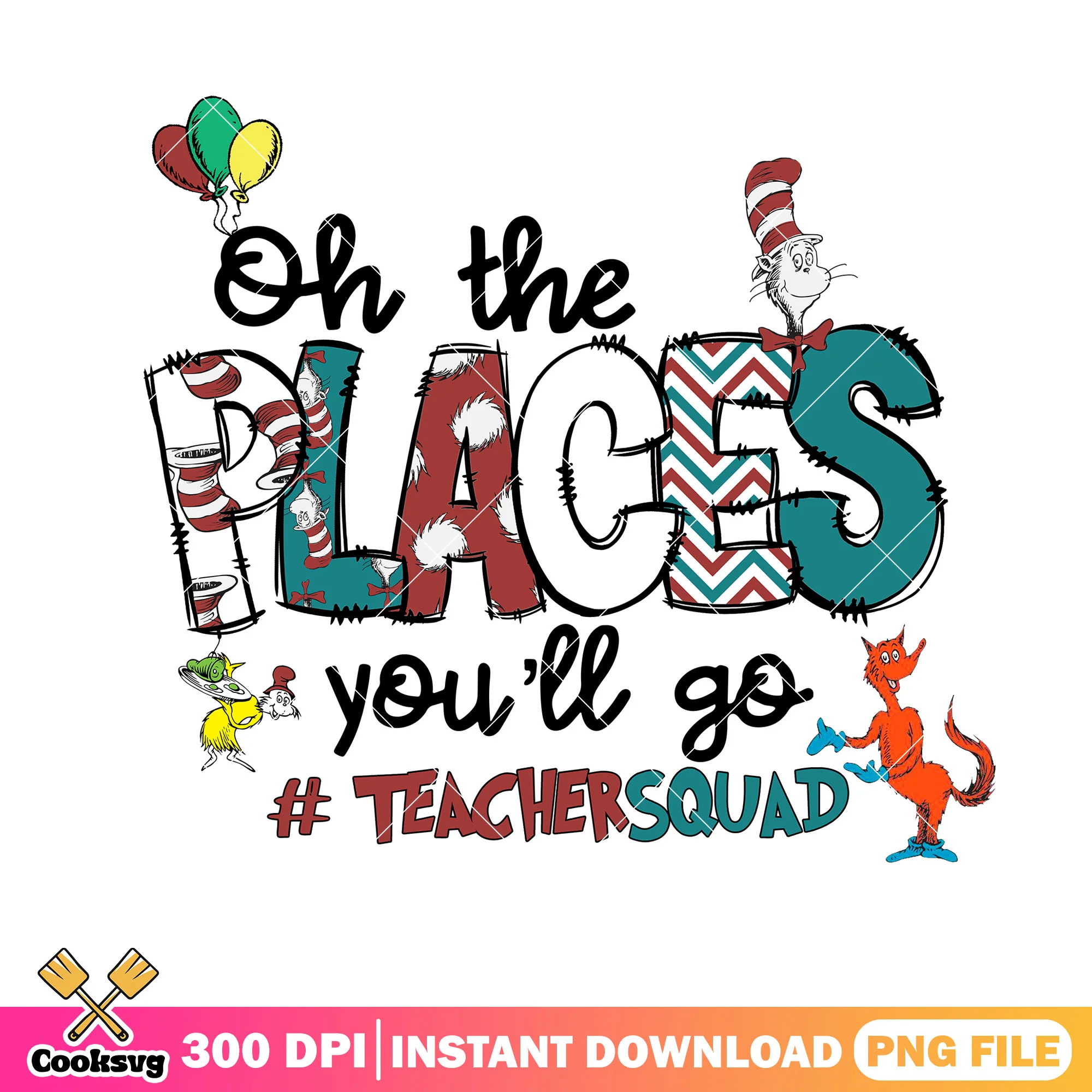 Dr seuss and friends teachersquad png, dr seuss teacher png
