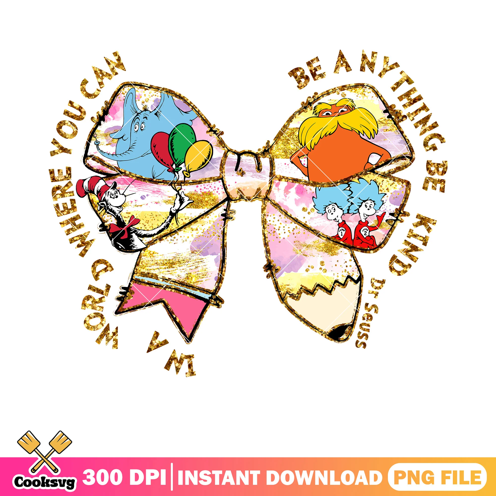 Dr seuss bow tie be anything be kind png, dr seuss bow tie png
