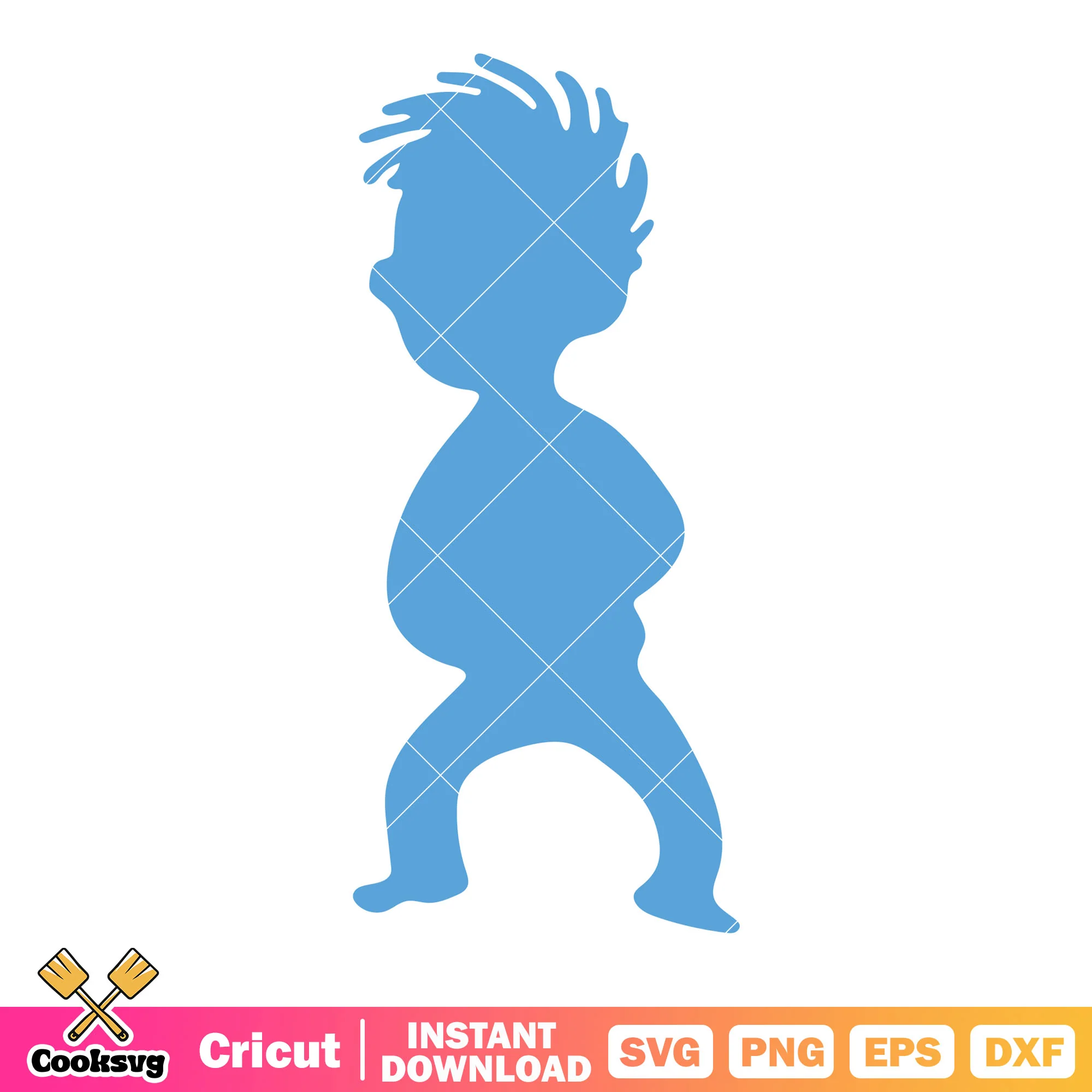 Dr seuss boy blue silhouette svg file, dr seuss silhouette svg